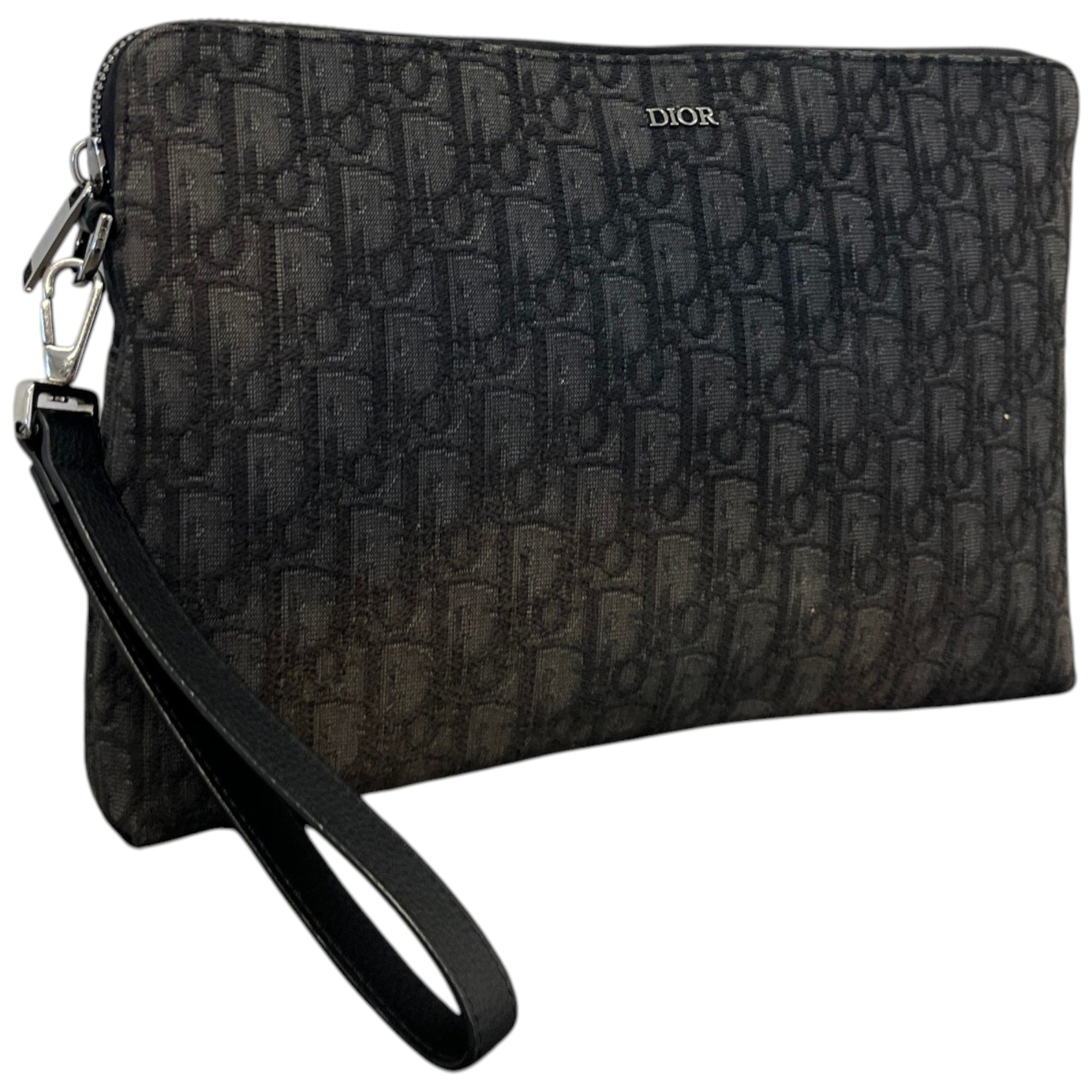 Women's Oblique A4 Zipped Pouch Black