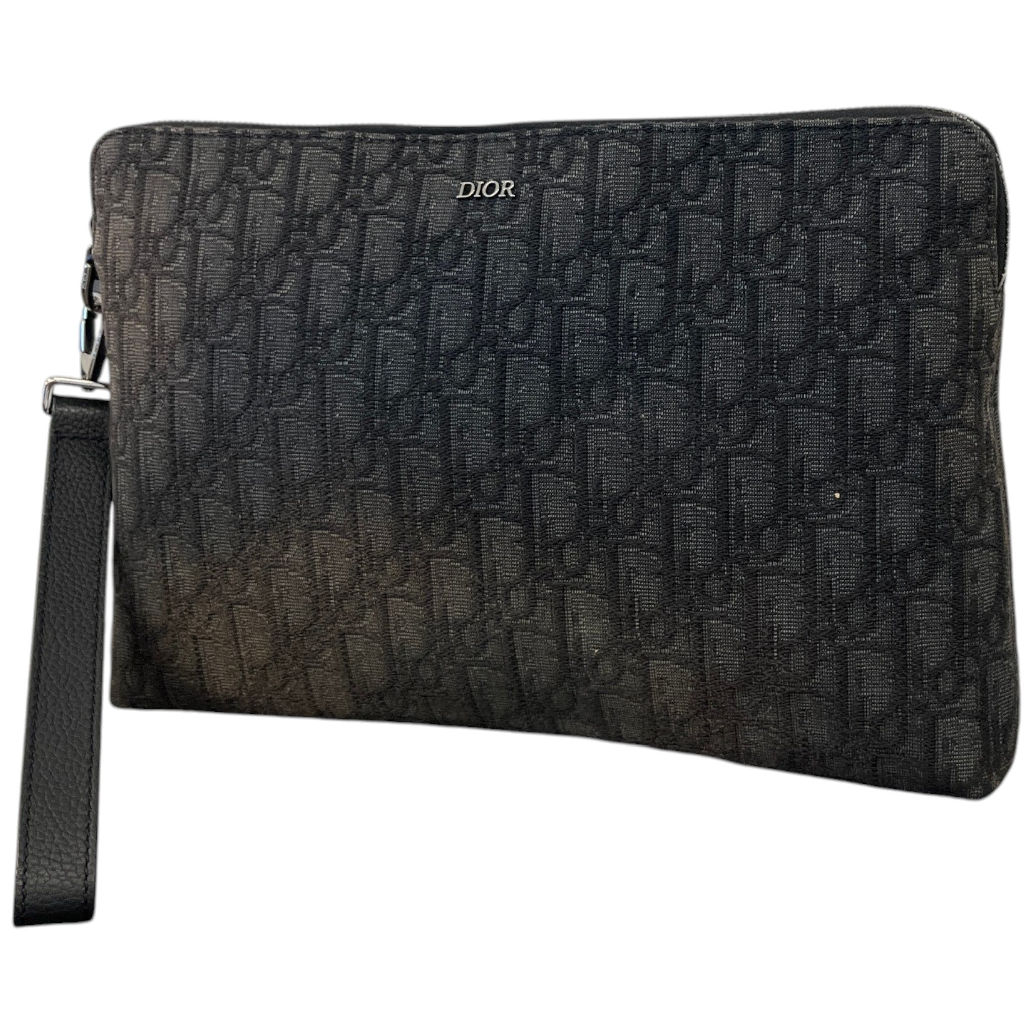 Women's Oblique A4 Zipped Pouch Black