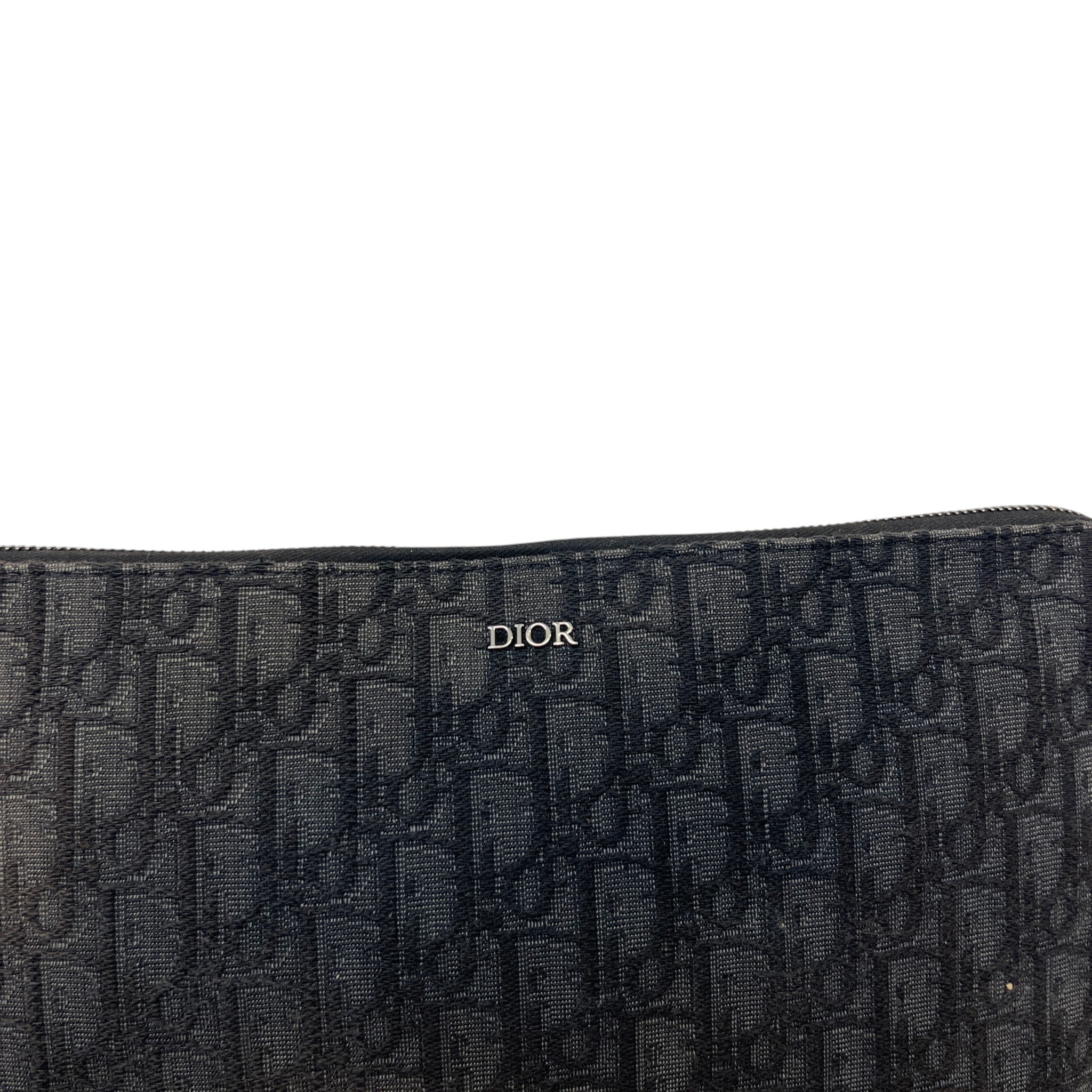 Women's Oblique A4 Zipped Pouch Black