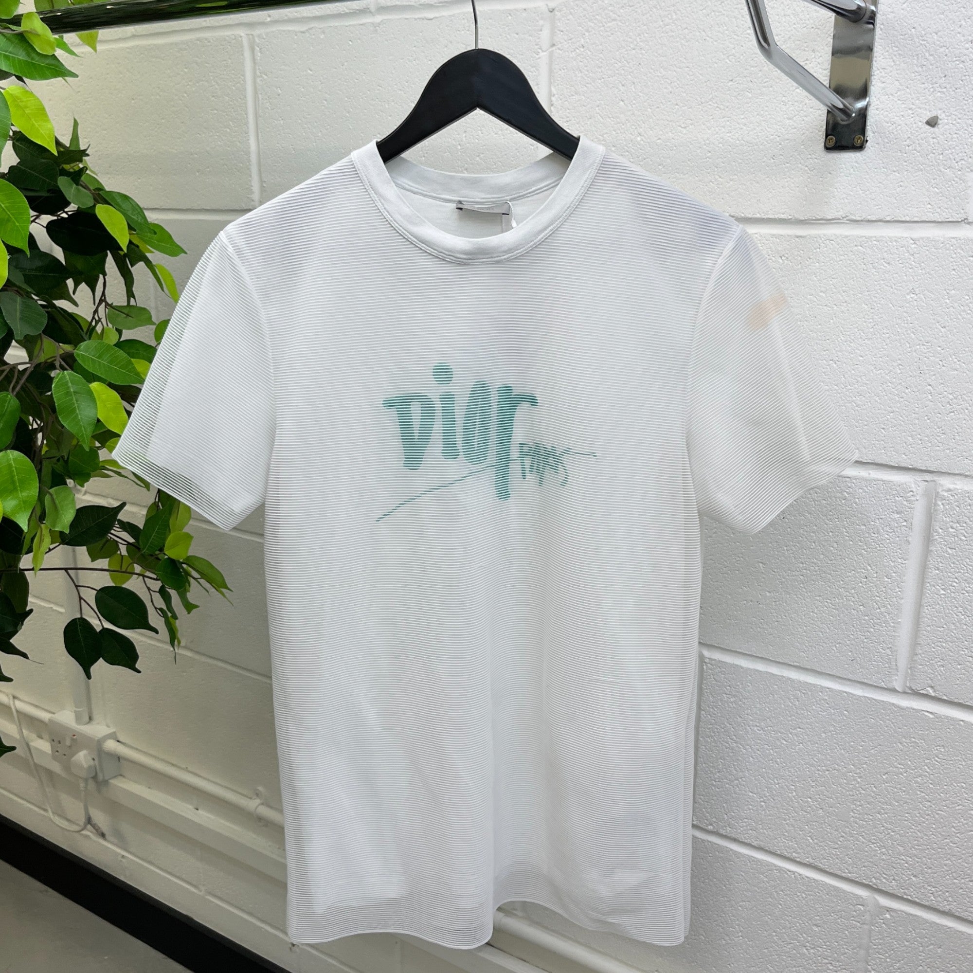 Men's Mesh Paris Logo T-Shirt White Size XS