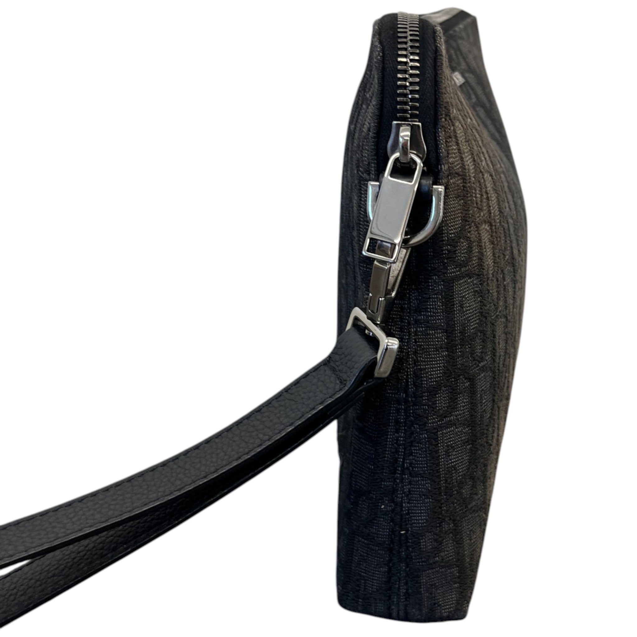 Women's Oblique A4 Zipped Pouch Black