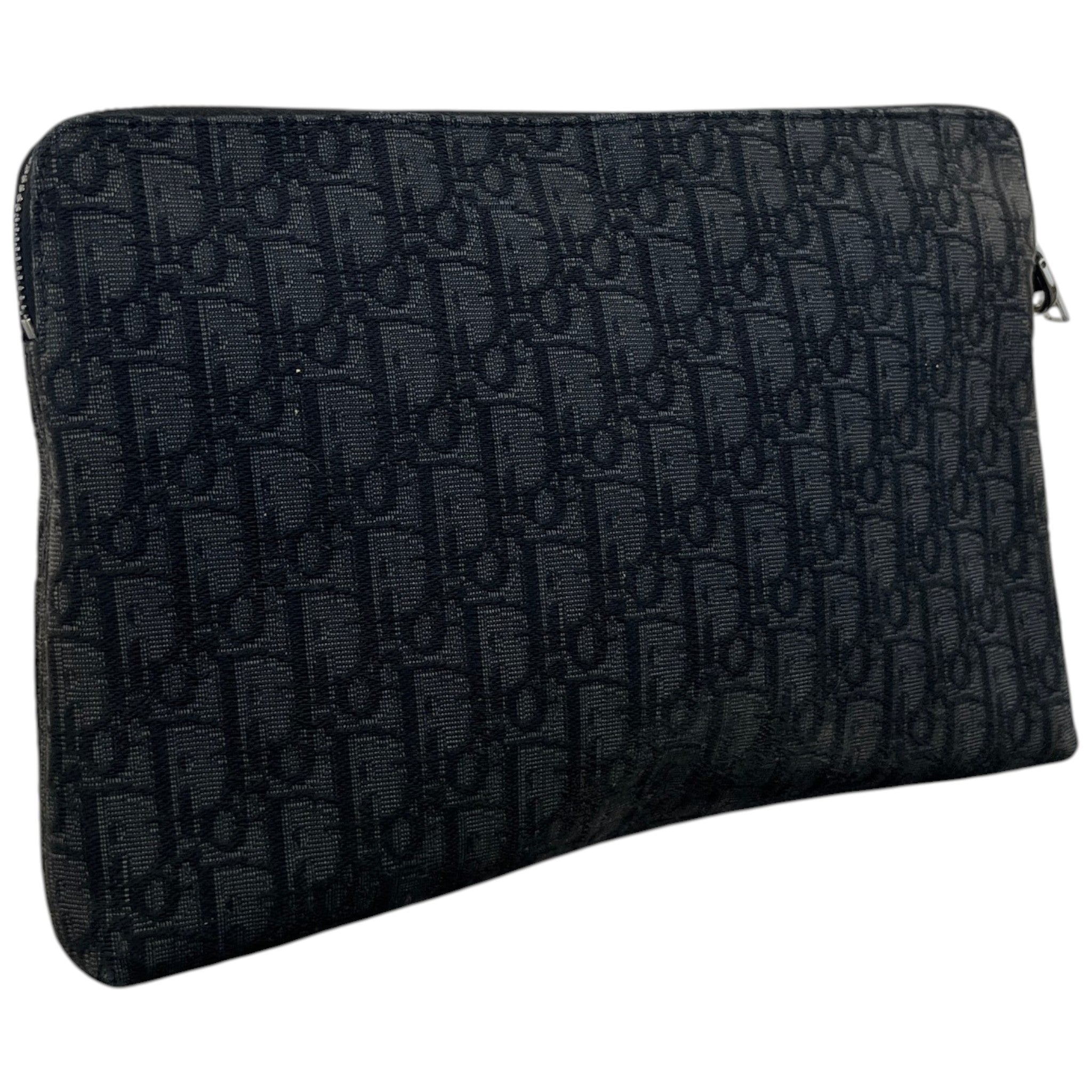 Women's Oblique A4 Zipped Pouch Black