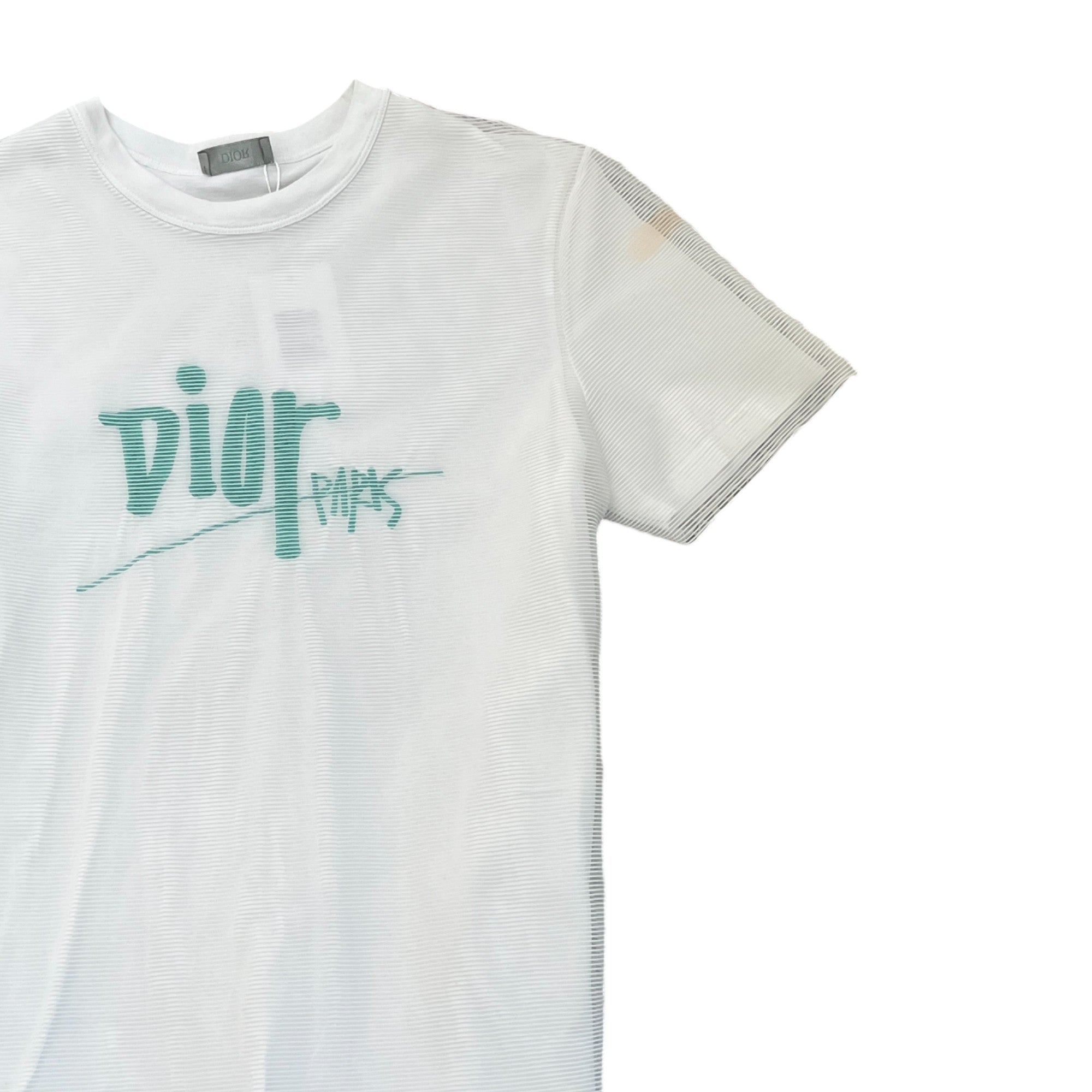 Men's Mesh Paris Logo T-Shirt White Size XS