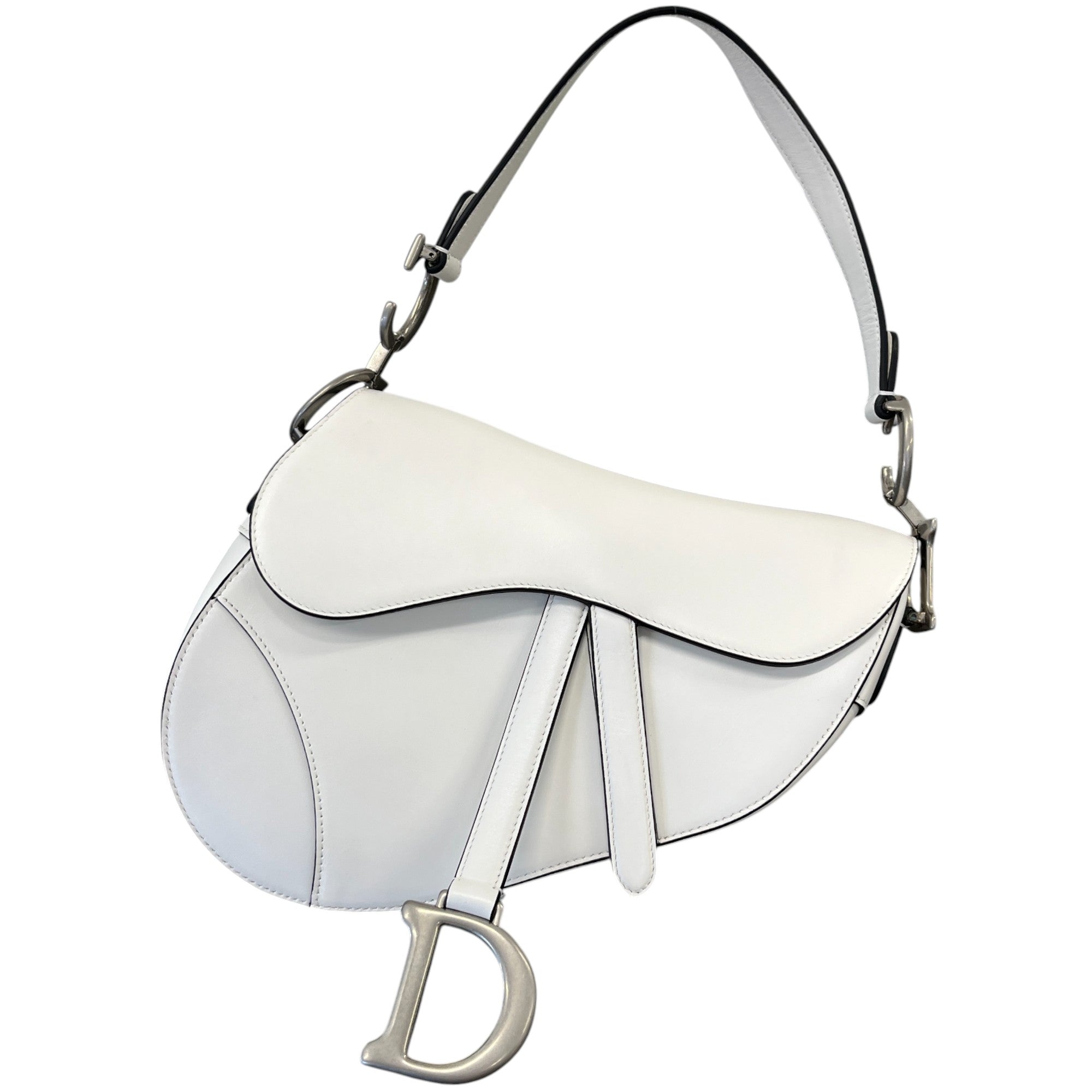 Women's Soft Saddle Bag White