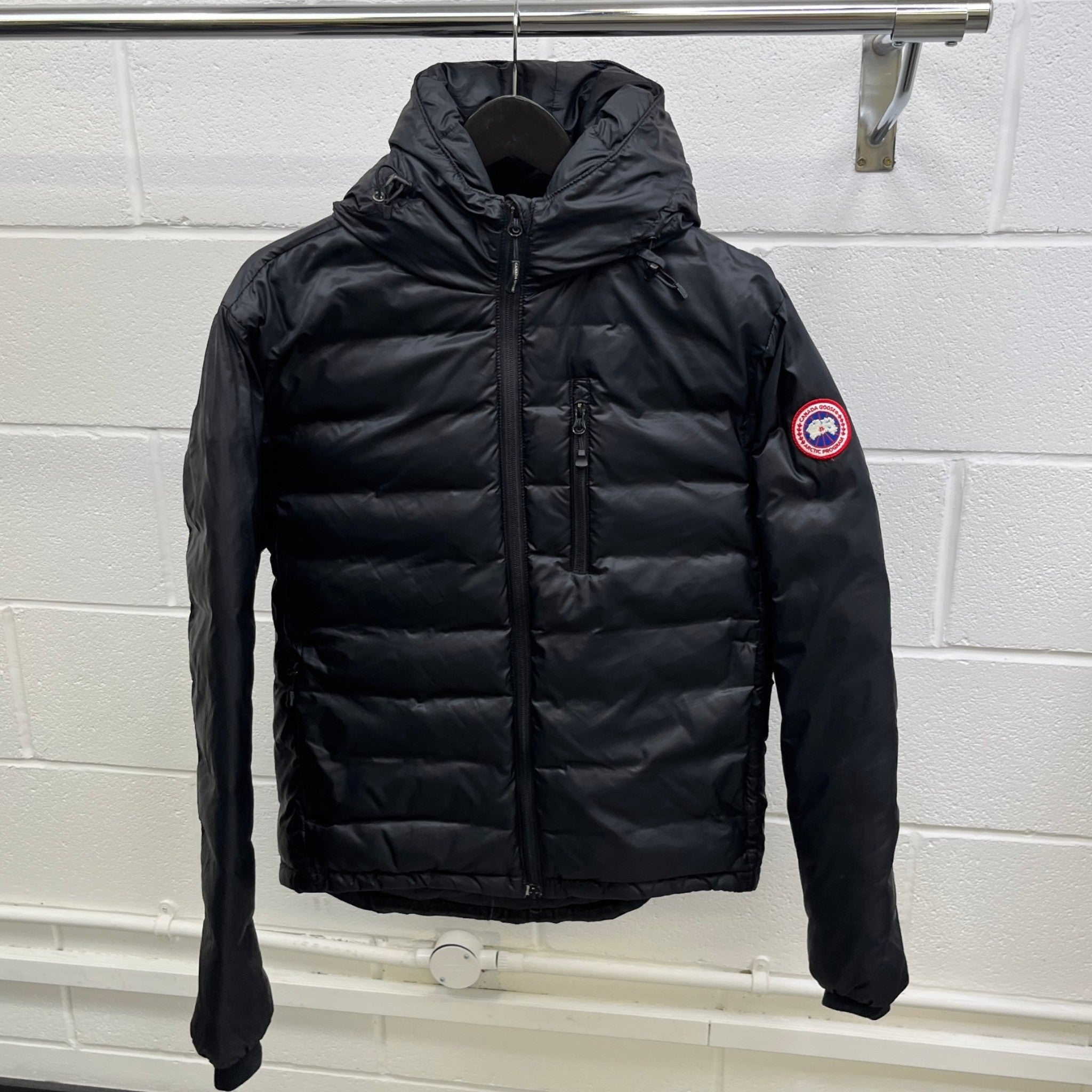 Men's Lodge Hoody Down Jacket Black Size S