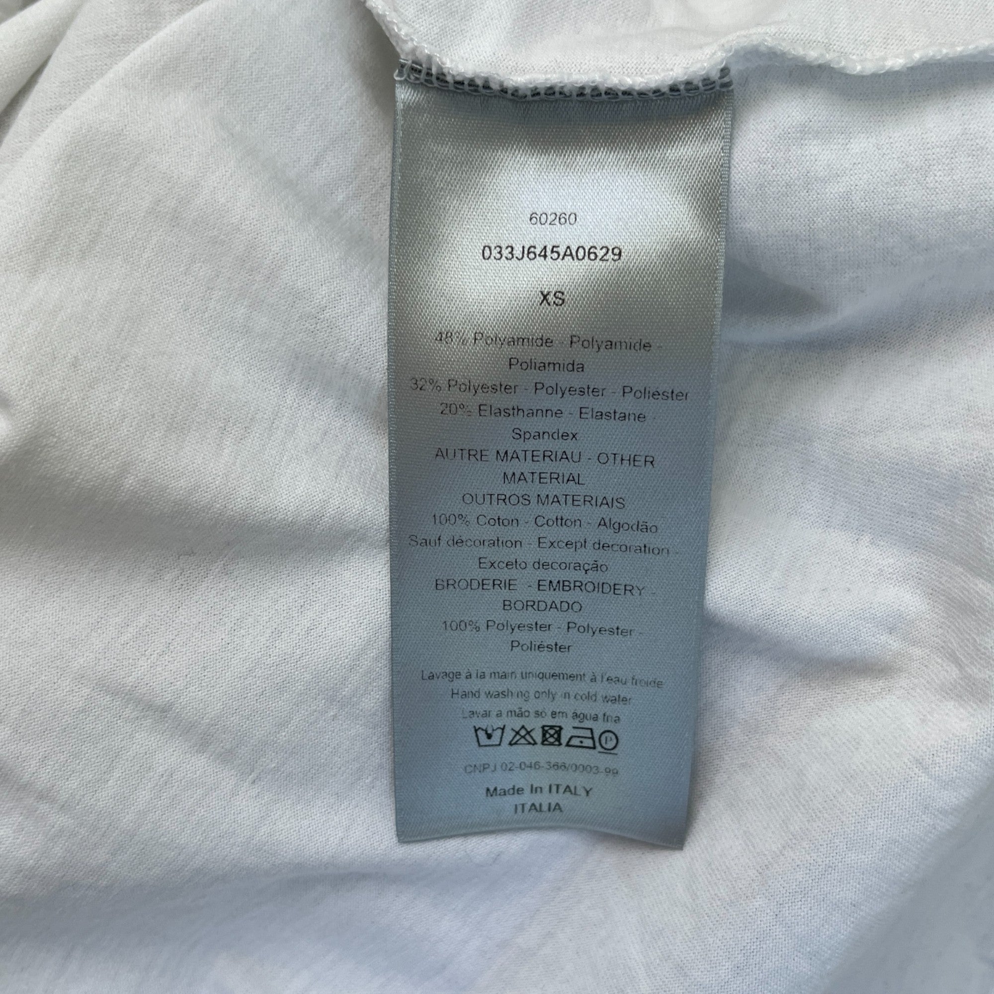 Men's Mesh Paris Logo T-Shirt White Size XS