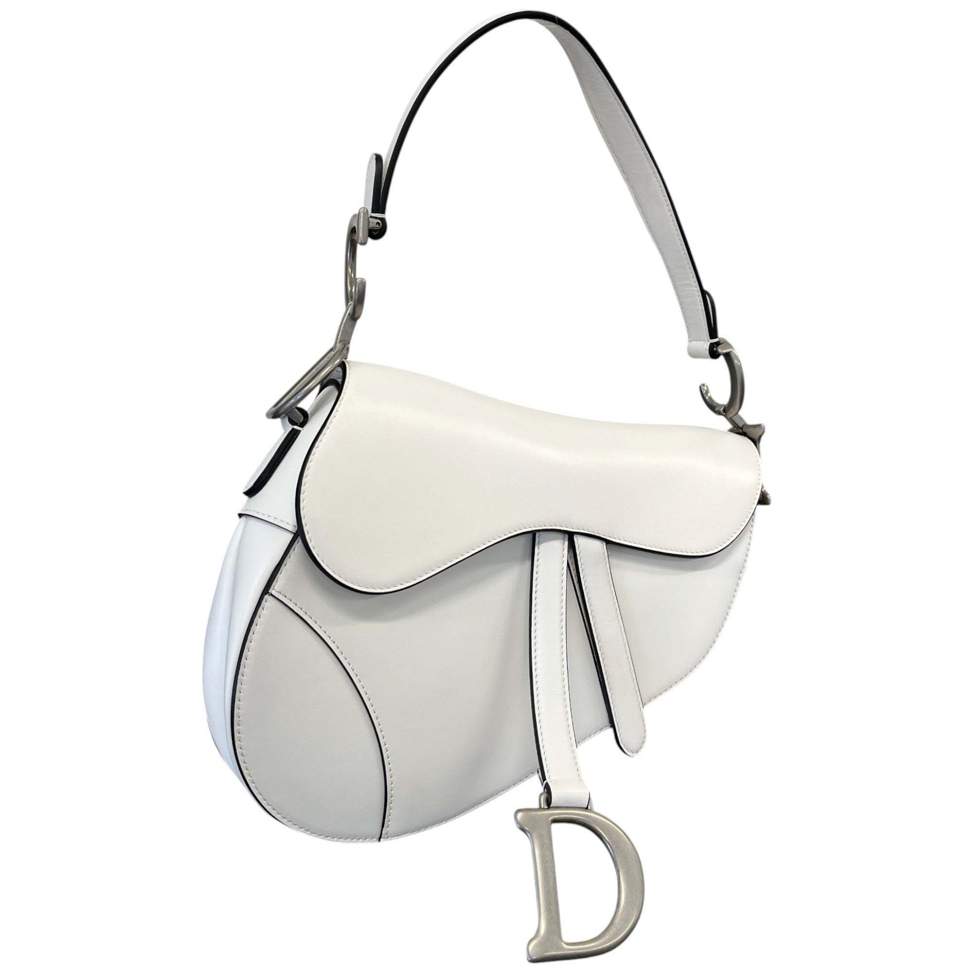 Women's Soft Saddle Bag White
