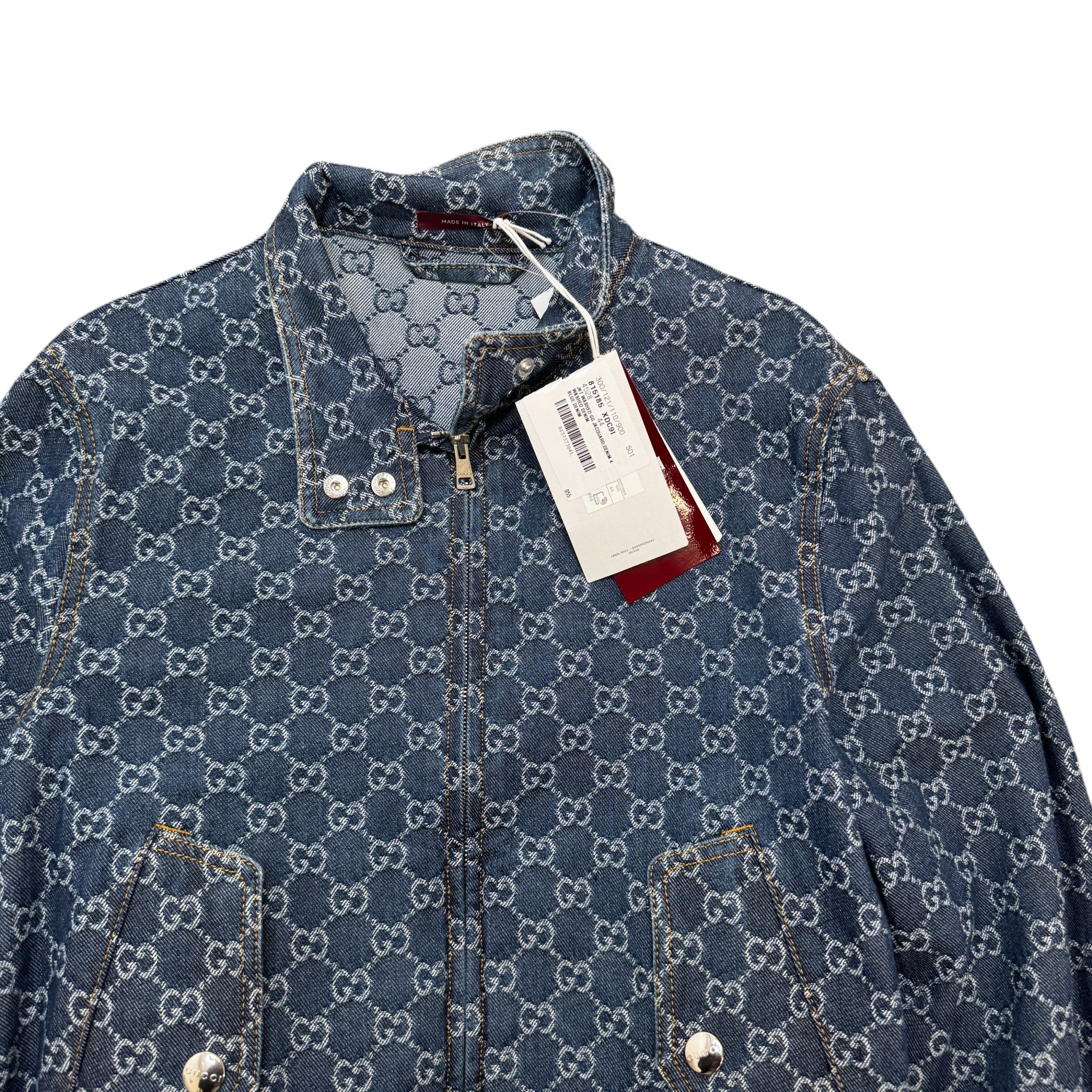 Women's Gg Jacquard Jacket Blue Size 44 / UK 12