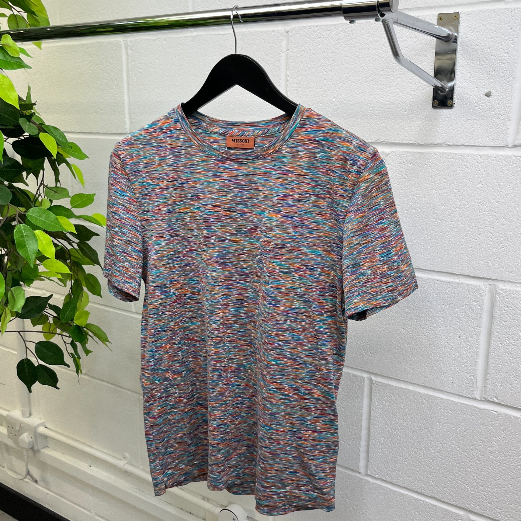 Men's Space Dye T-Shirt Multi-Coloured Size XS