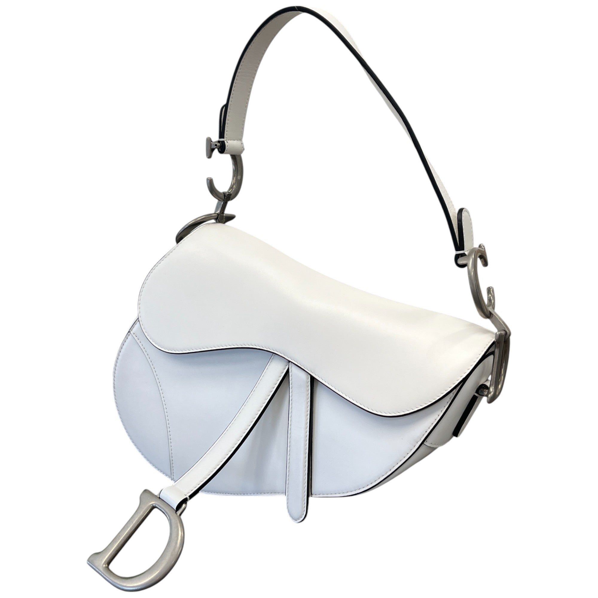 Women's Soft Saddle Bag White