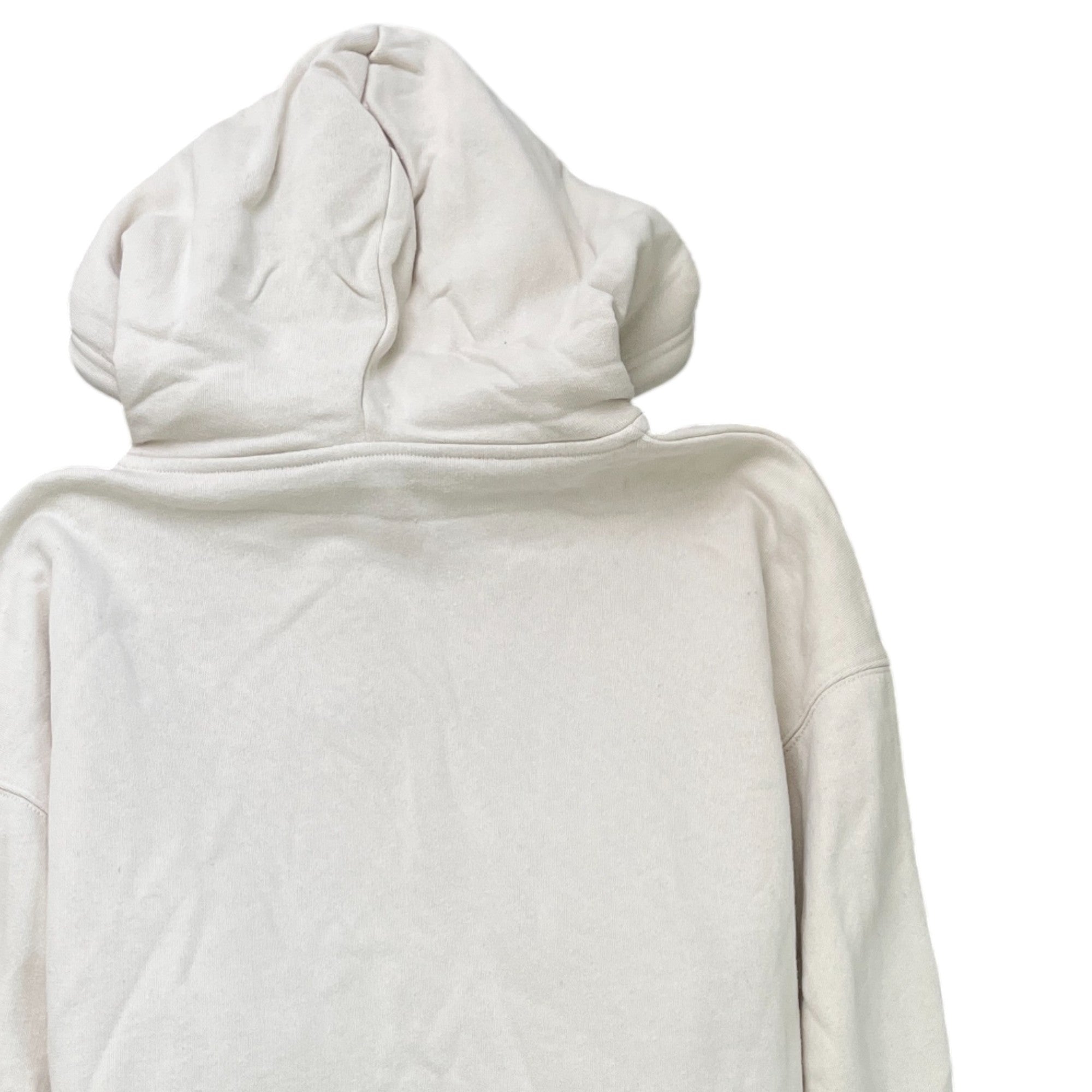 Men's Logo Print Hoodie Cream Size S