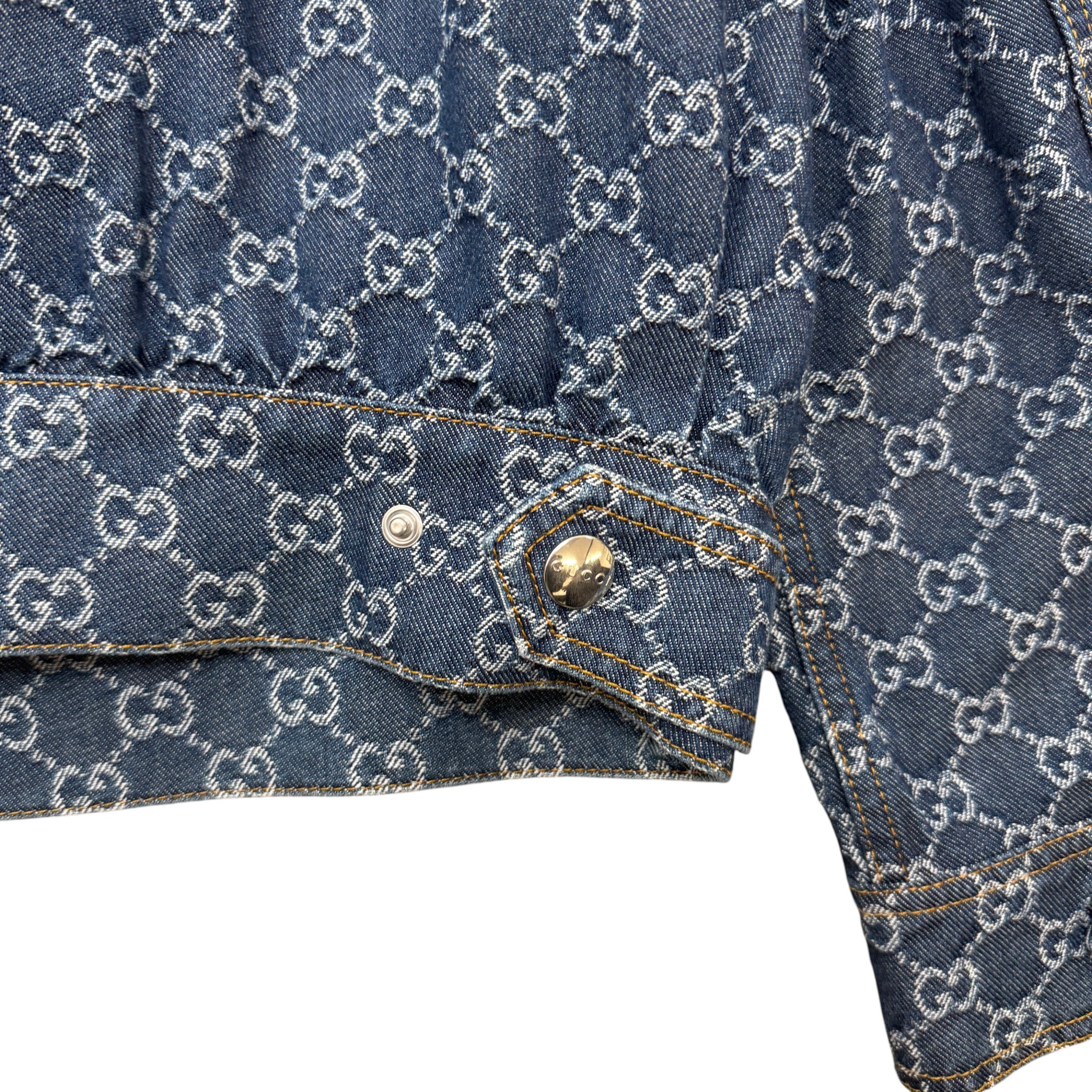 Women's Gg Jacquard Jacket Blue Size 44 / UK 12
