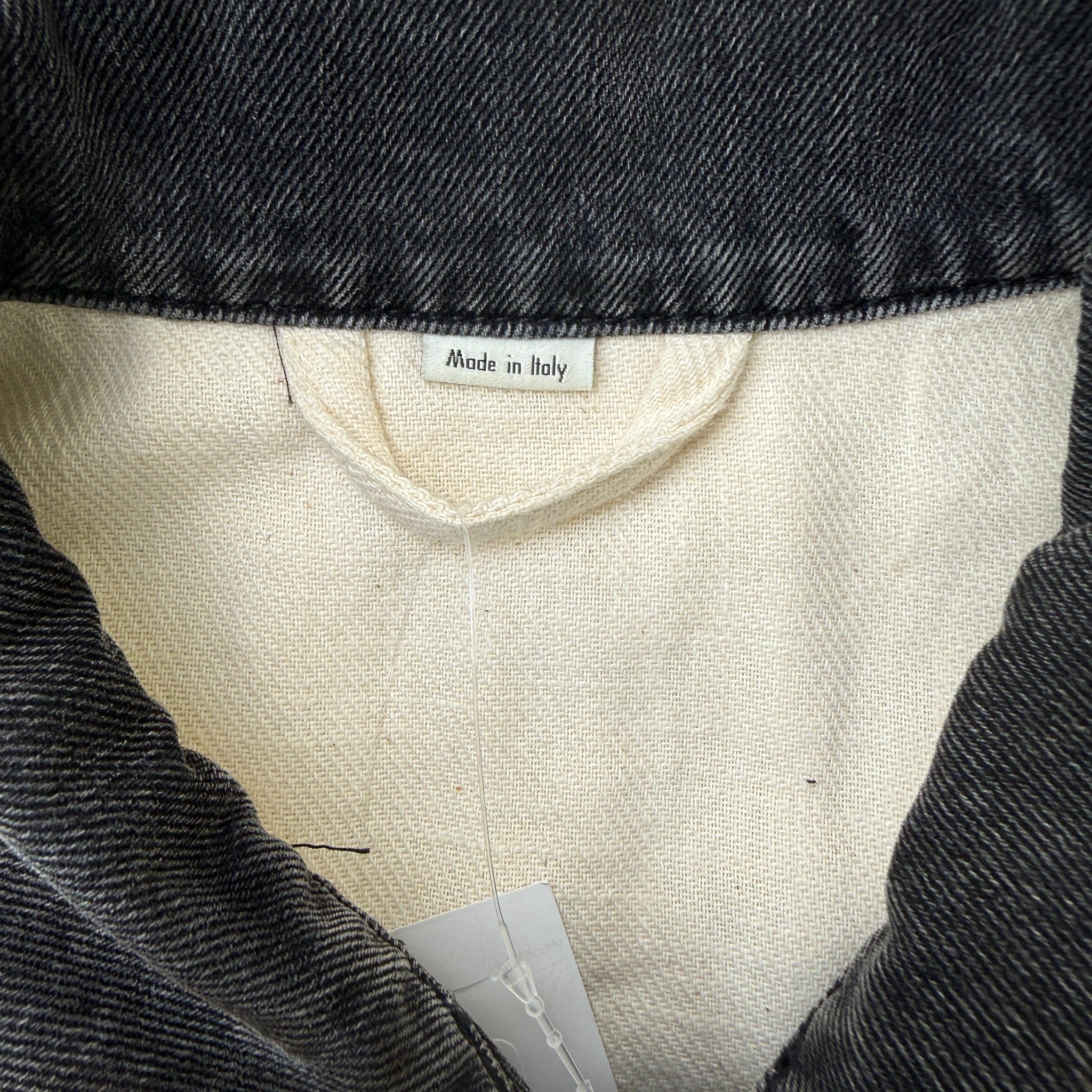 Men's Distresses Studded Denim Jacket Grey Size IT 46 / S