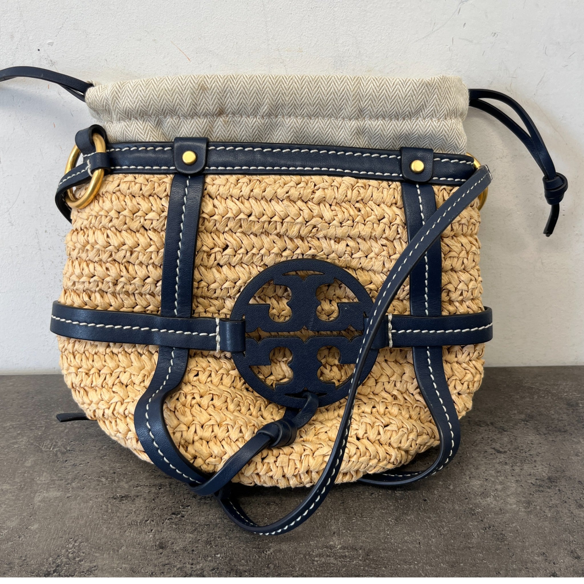 Women's Miller Straw Bucket Bag Beige