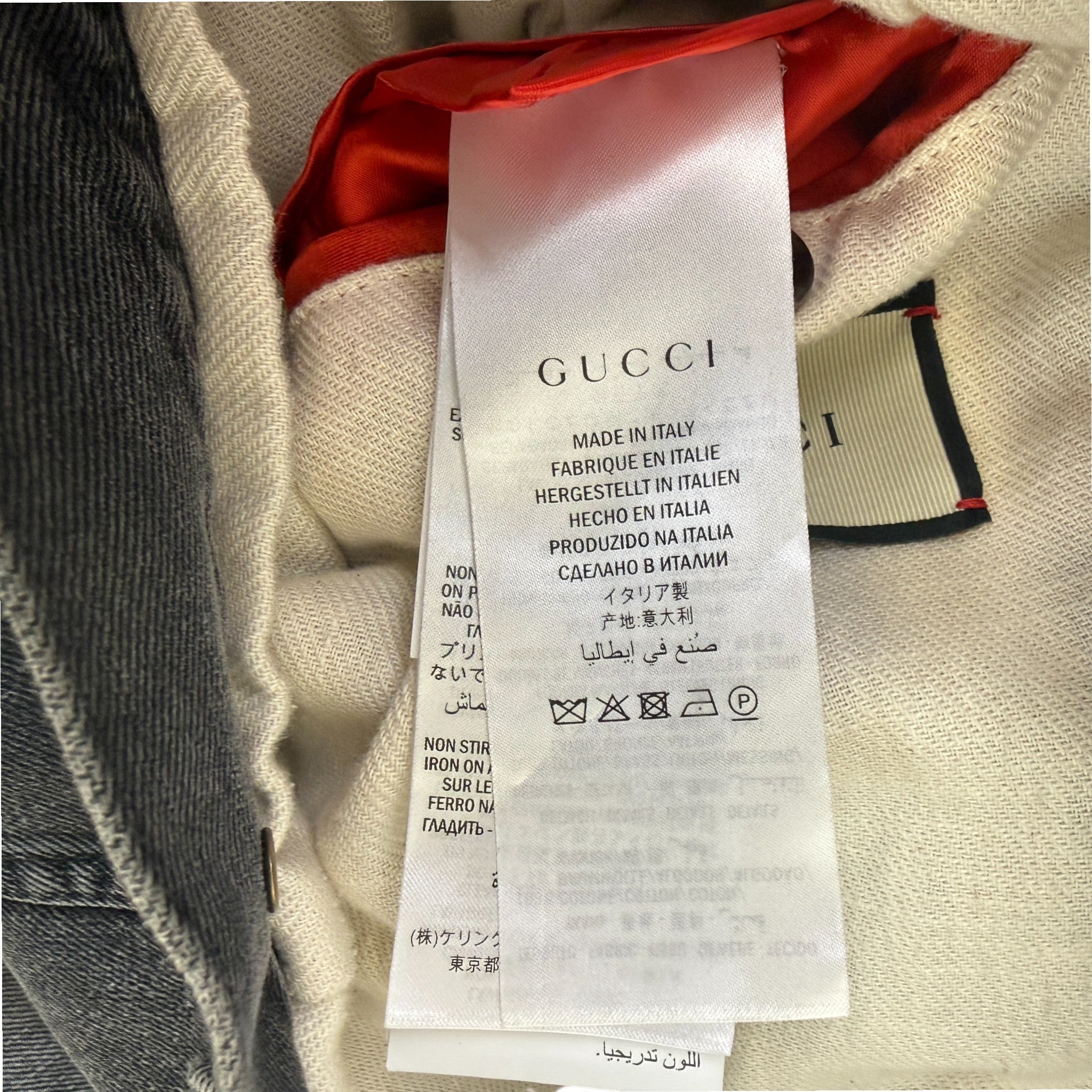 Men's Distresses Studded Denim Jacket Grey Size IT 46 / S