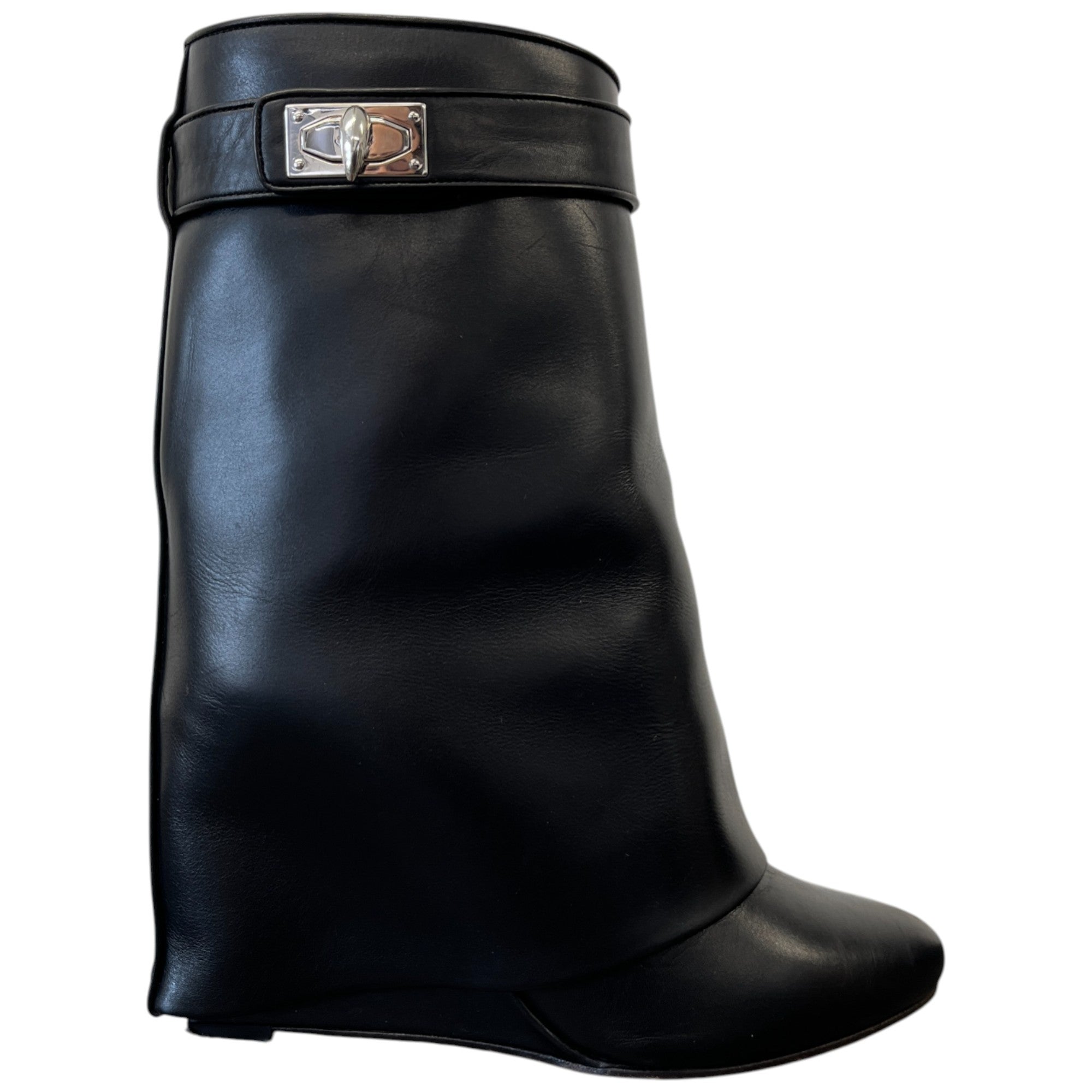 Women's Shark Lock Ankle Boots Black Size EU 38 / UK 5