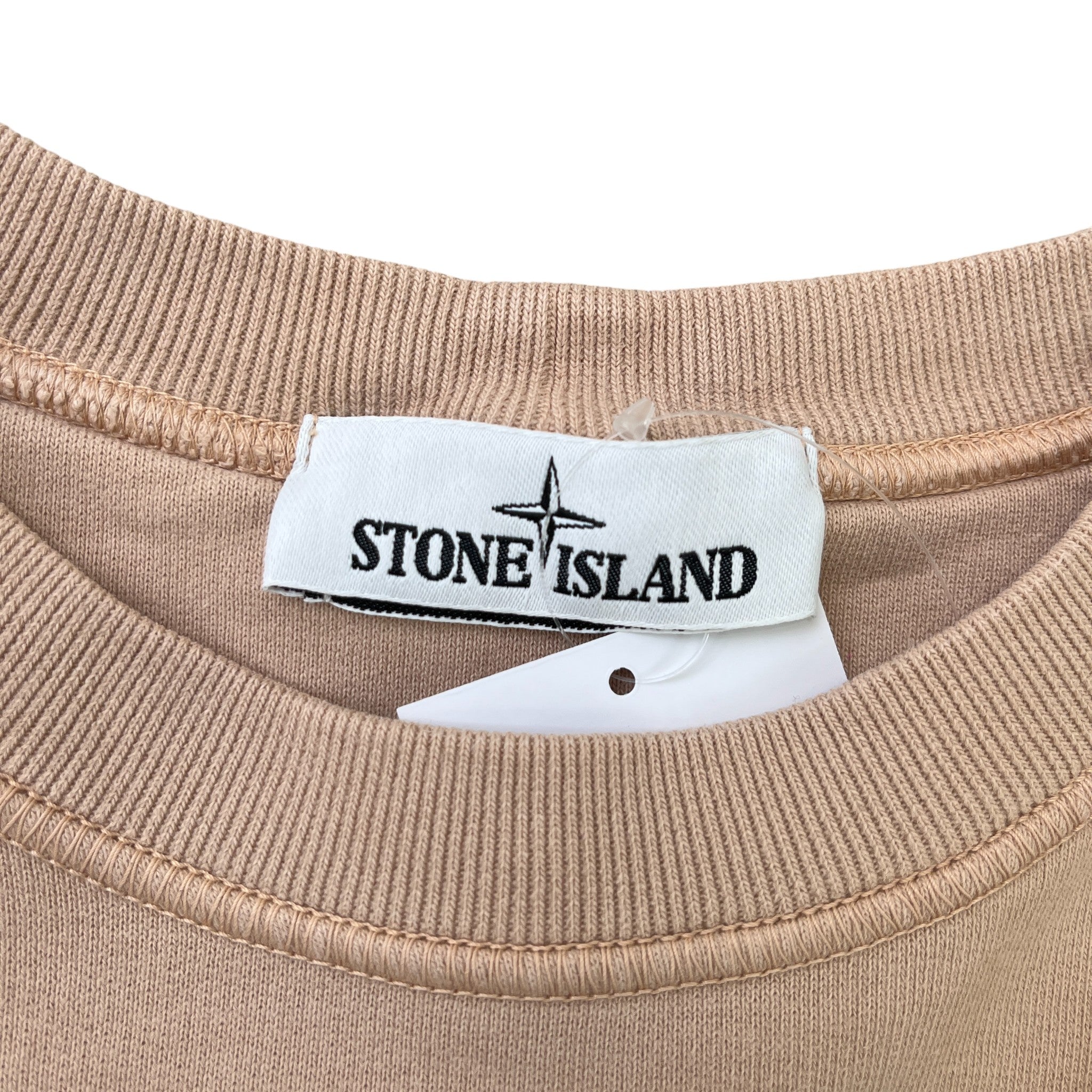 Men's Applique Logo Sweatshirt Beige Size L