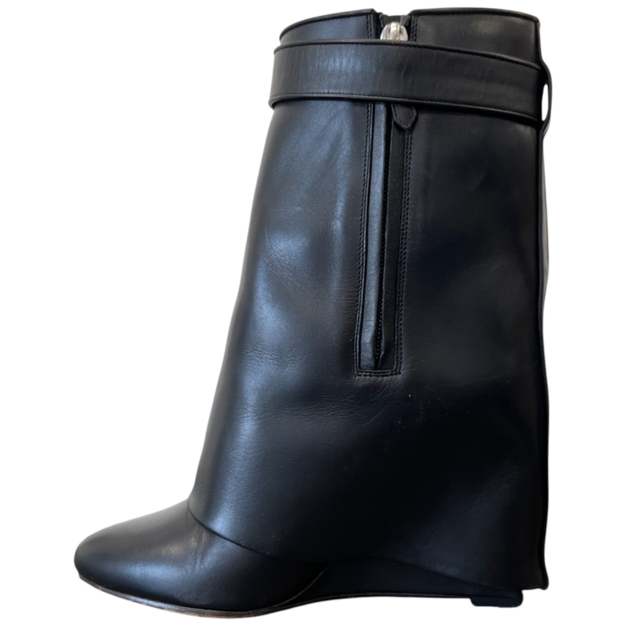 Women's Shark Lock Ankle Boots Black Size EU 38 / UK 5