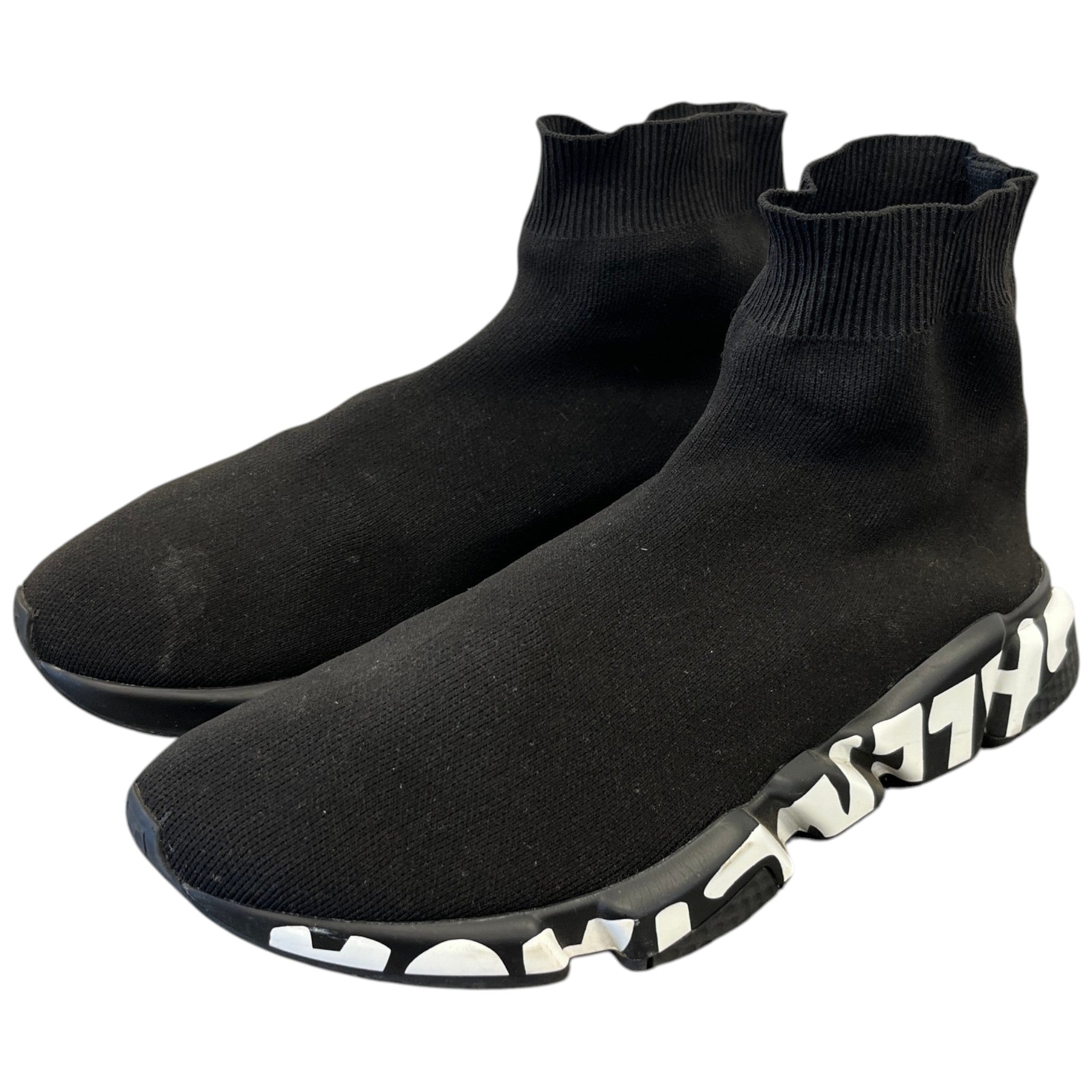 Men's Speed Graffiti High Trainers Black Size EU 42 / UK 8