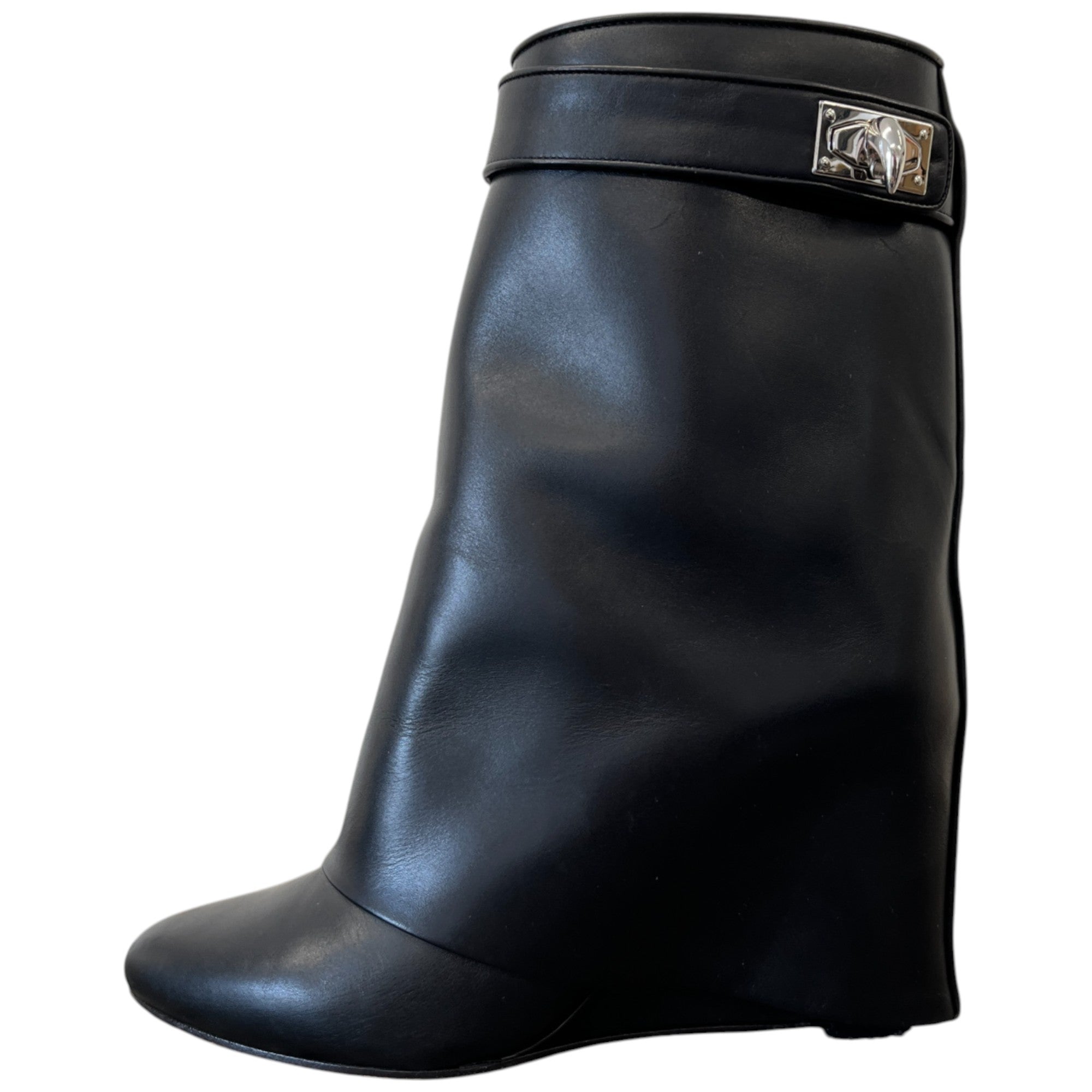 Women's Shark Lock Ankle Boots Black Size EU 38 / UK 5