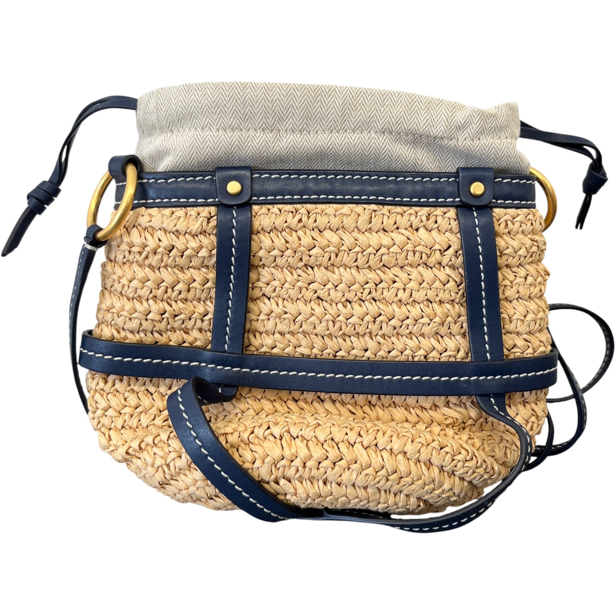 Women's Miller Straw Bucket Bag Beige