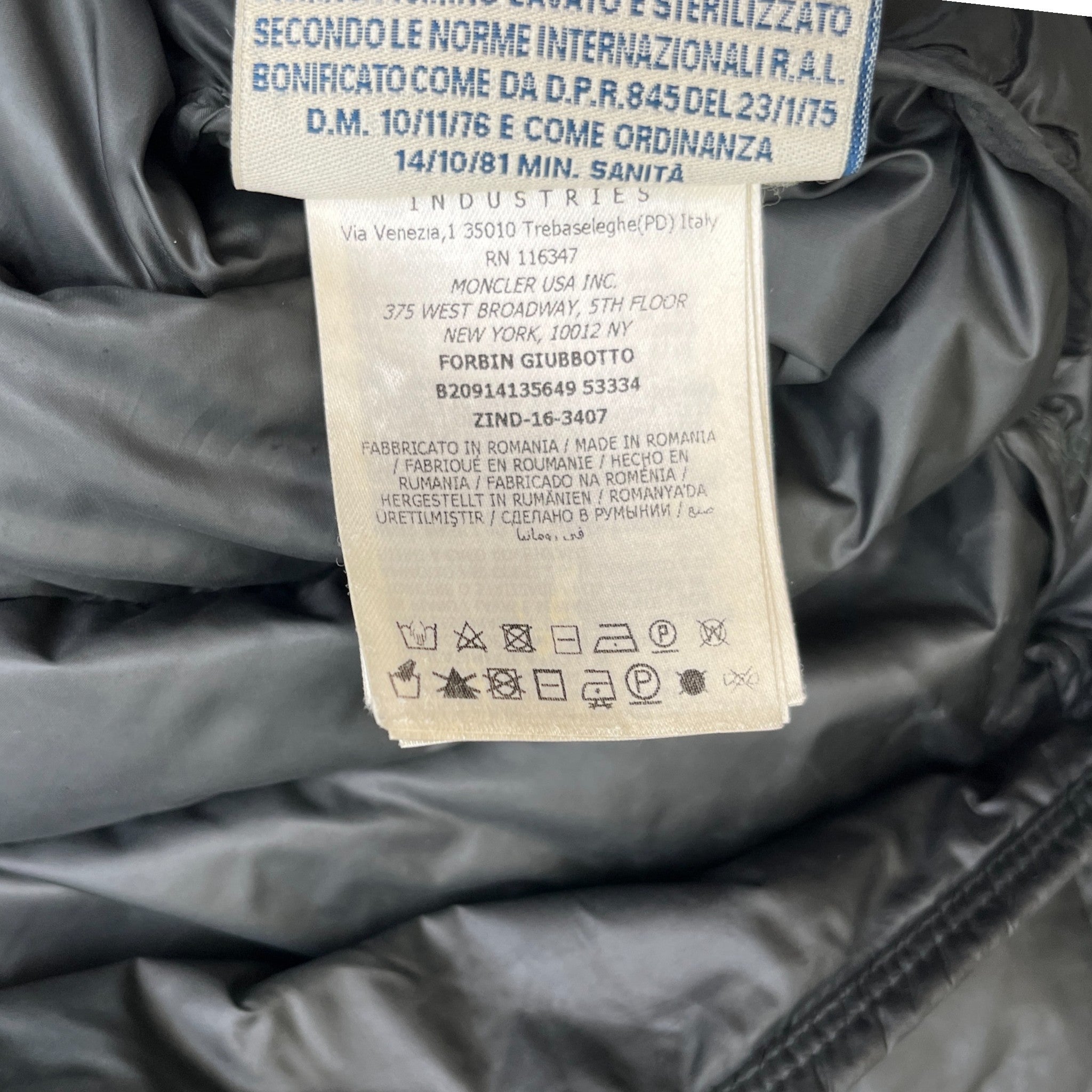 Men's Forbin Down Jacket Grey Size 3 / L