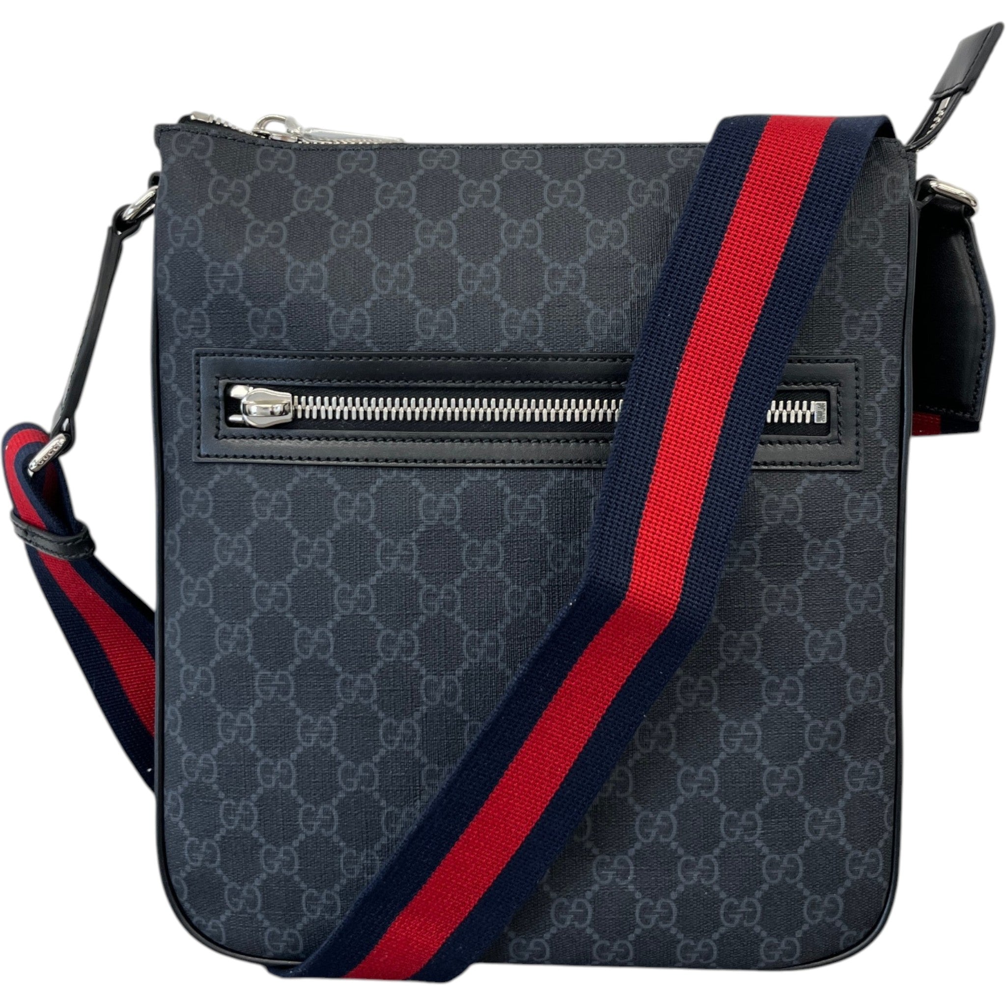 Men's Gg Supreme Messenger Bag Black