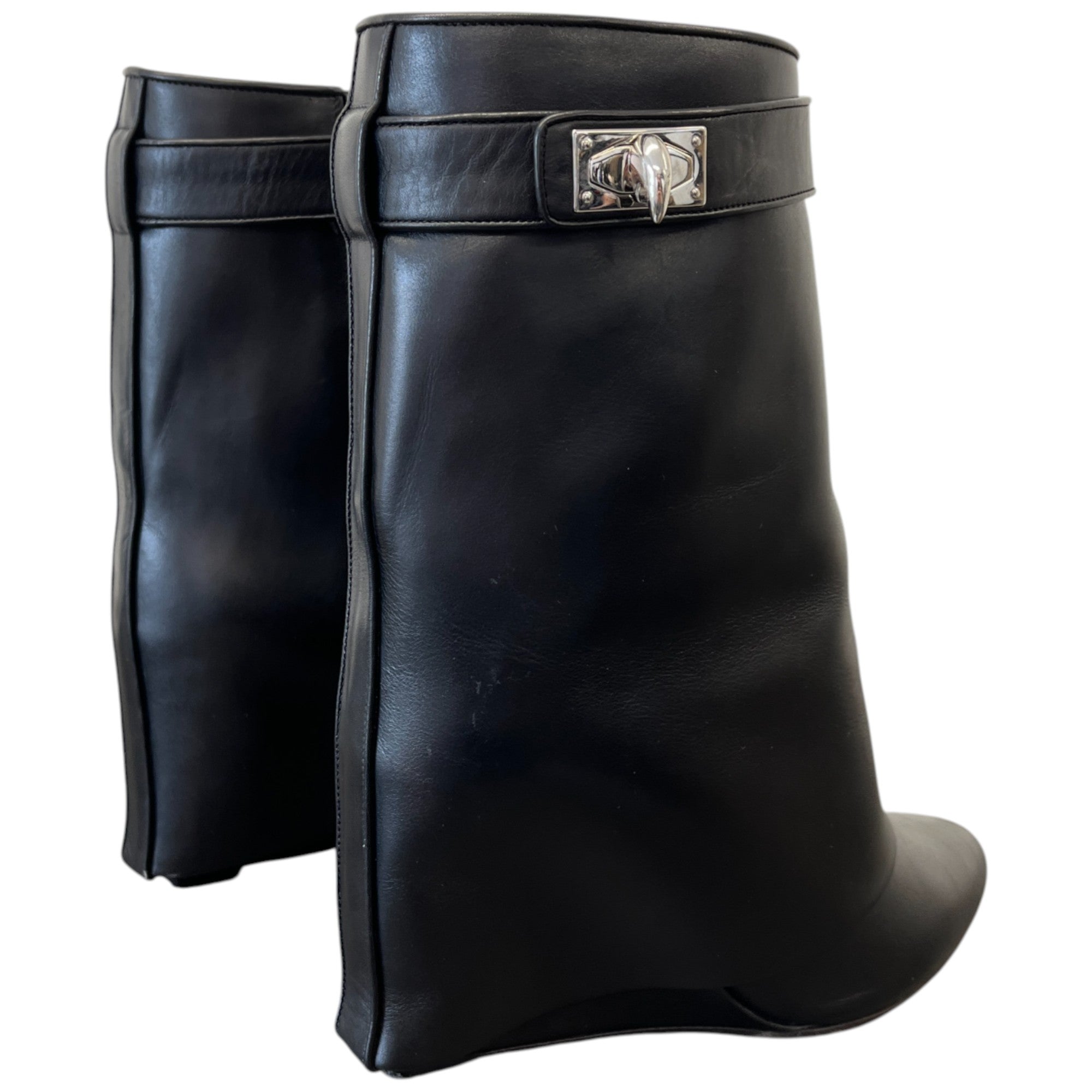 Women's Shark Lock Ankle Boots Black Size EU 38 / UK 5