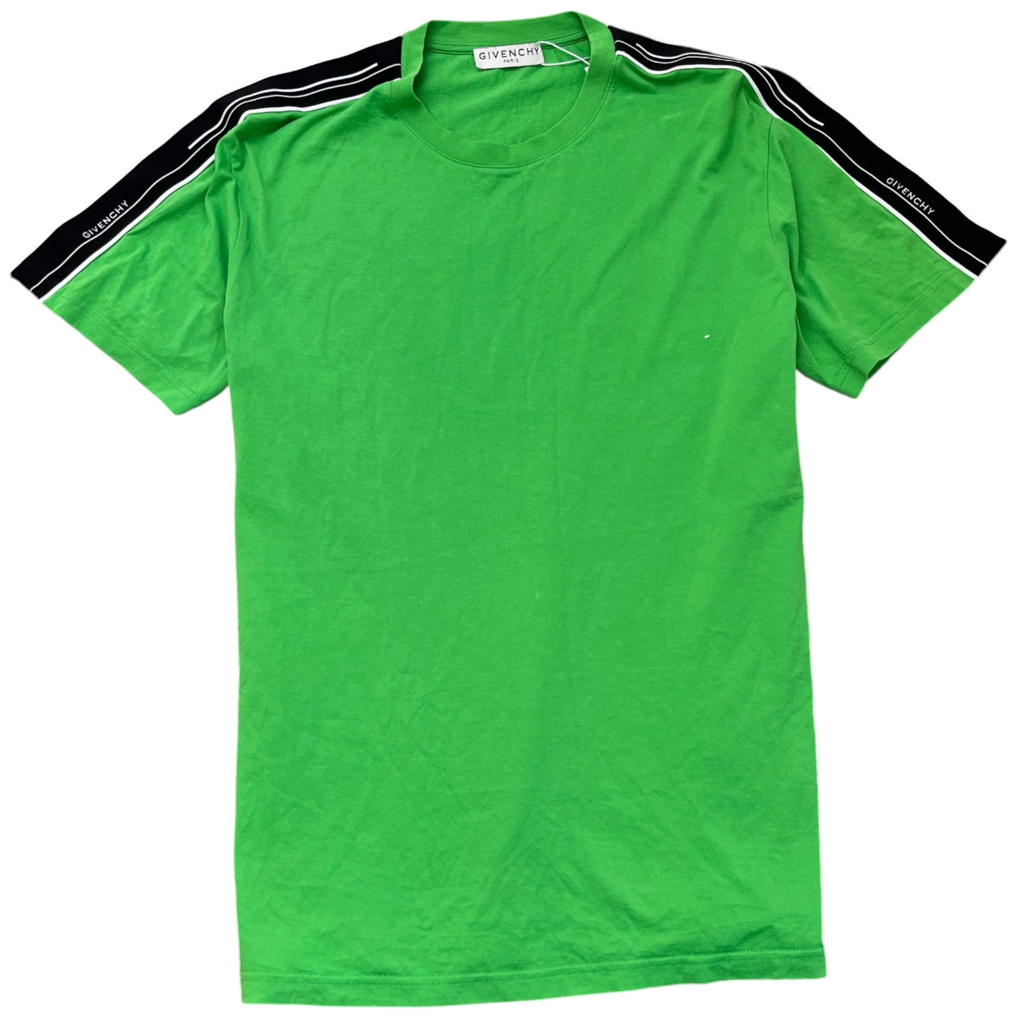 Men's Tape Logo T-Shirt Green Size S