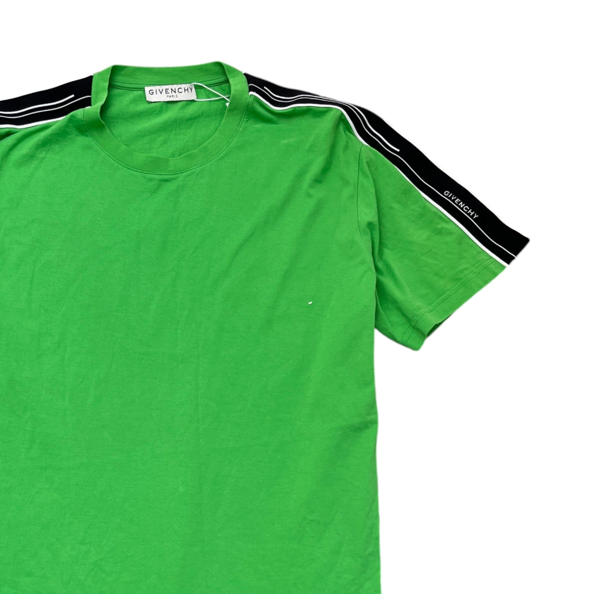 Men's Tape Logo T-Shirt Green Size S