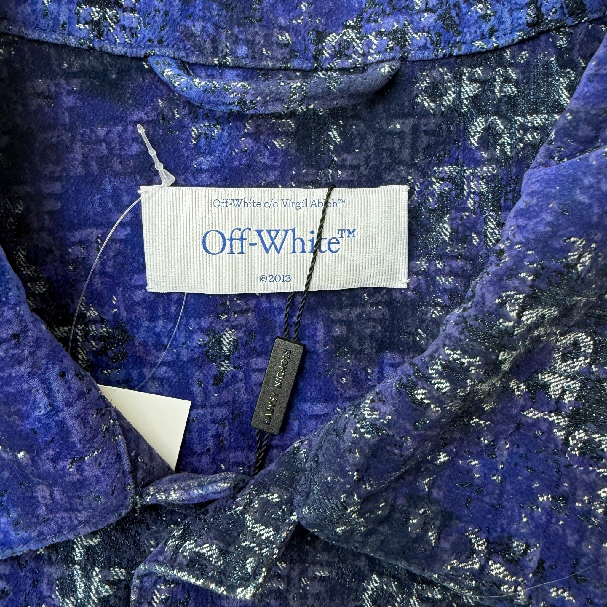 Men's Logo Jacquard Jacket Blue Size L