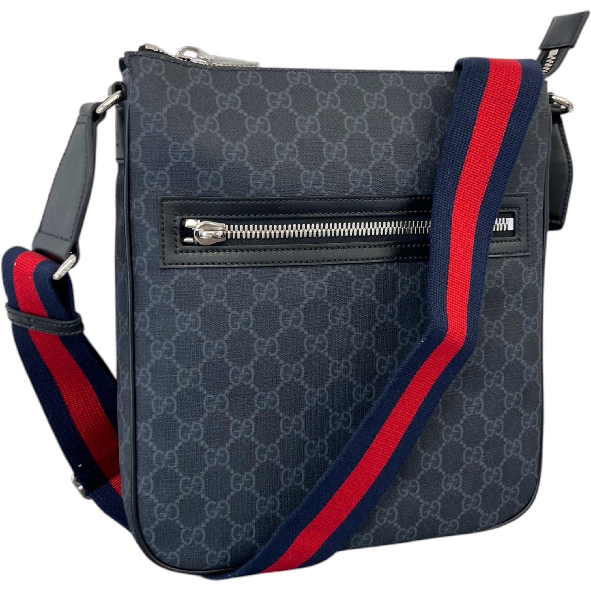 Men's Gg Supreme Messenger Bag Black