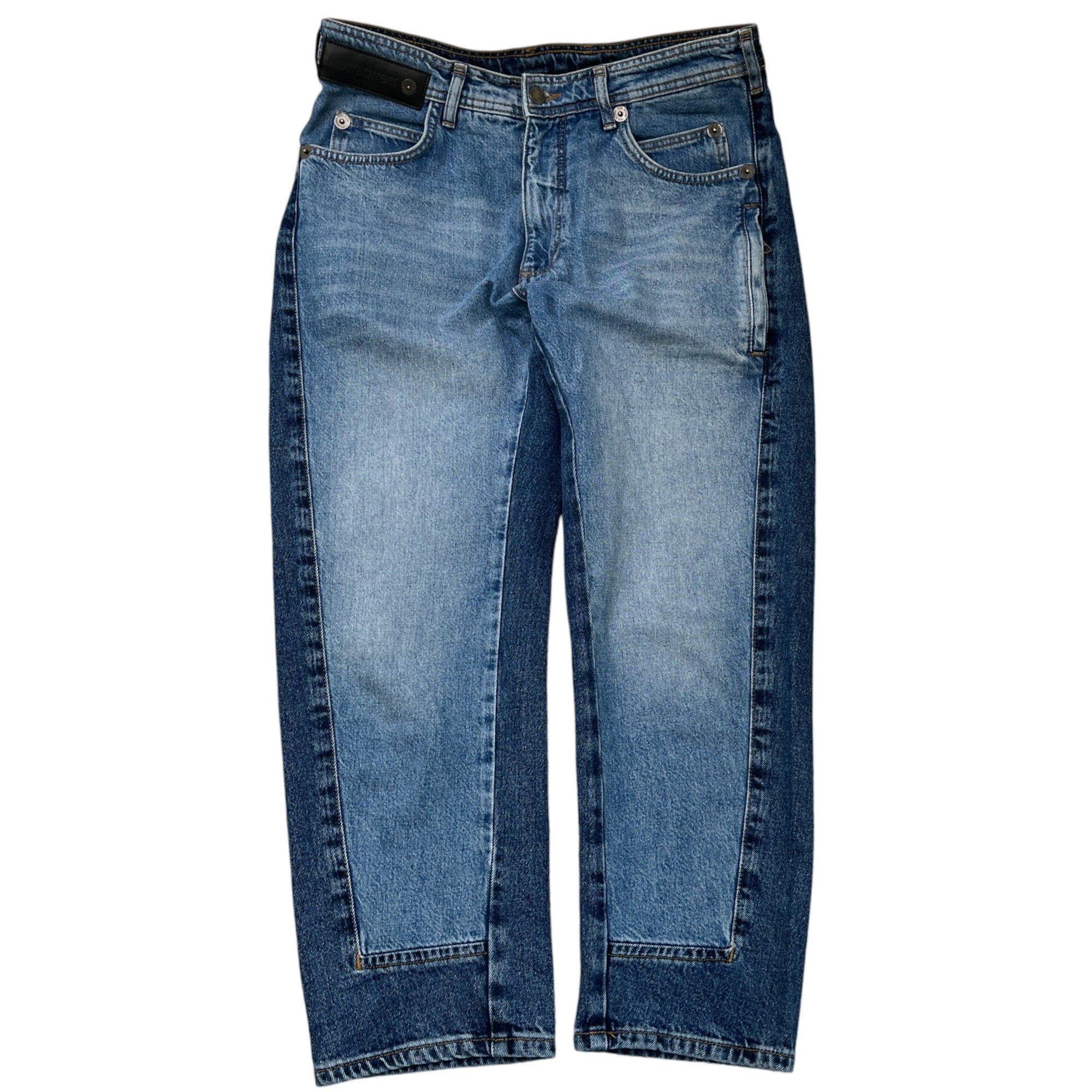 Men's Embossed Logo Jeans Blue Size Waist 31"