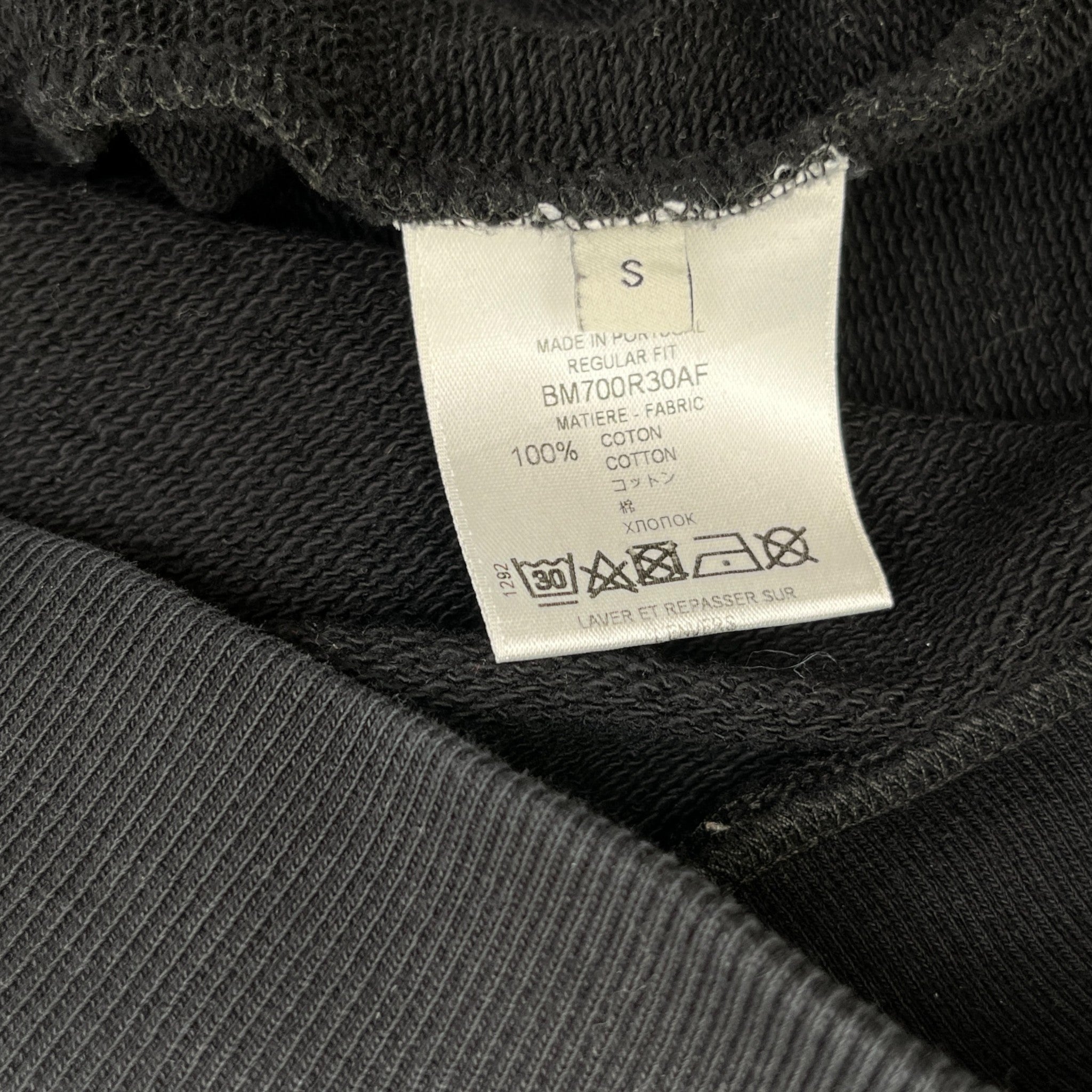 Men's Logo Print Hoodie Black Size S