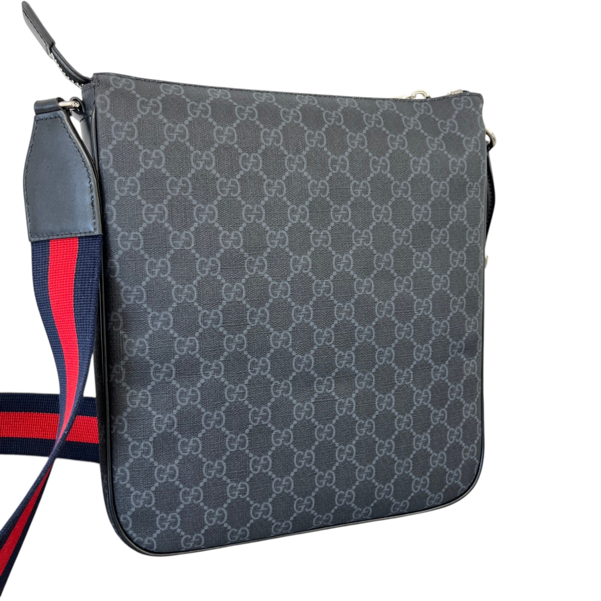 Men's Gg Supreme Messenger Bag Black