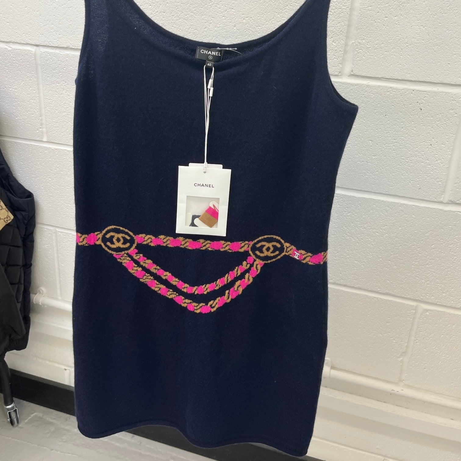 Women's Cashmere Dress Top Navy Size M