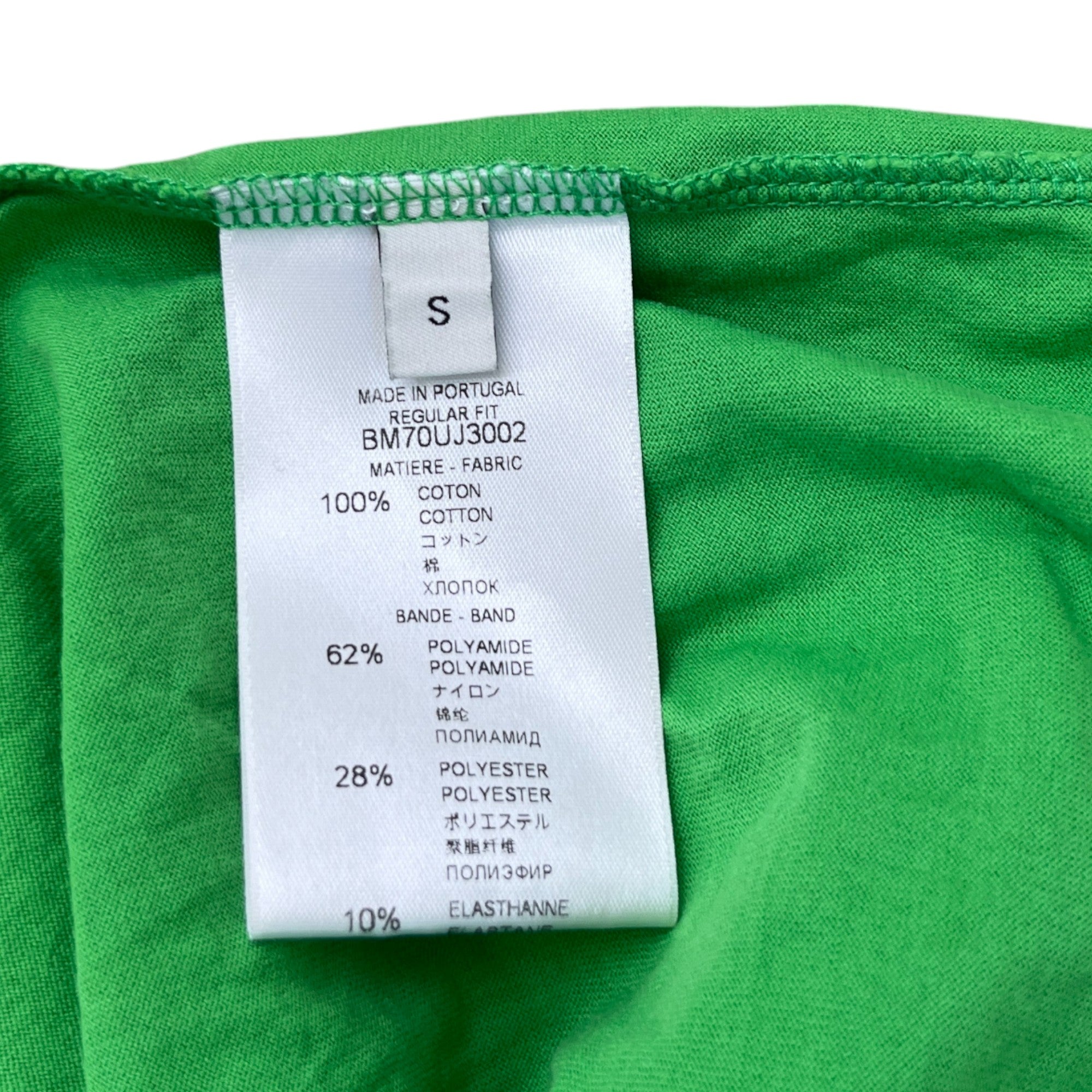 Men's Tape Logo T-Shirt Green Size S