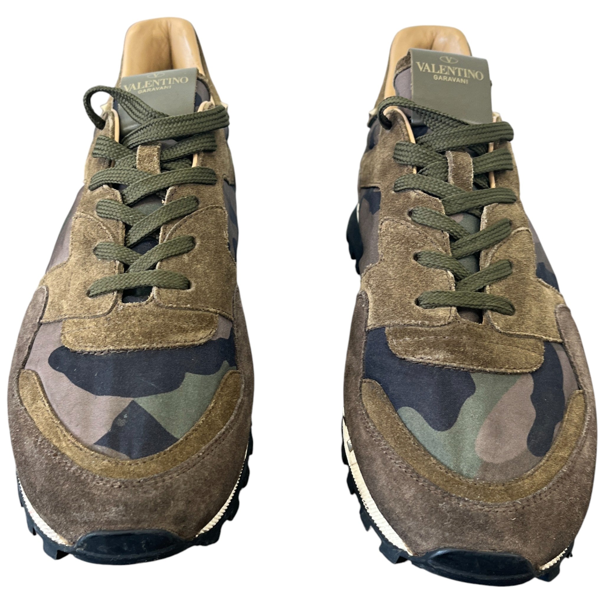 Men's Rockrunner Camo Stud Low Trainers Green Size EU 42 / UK 8