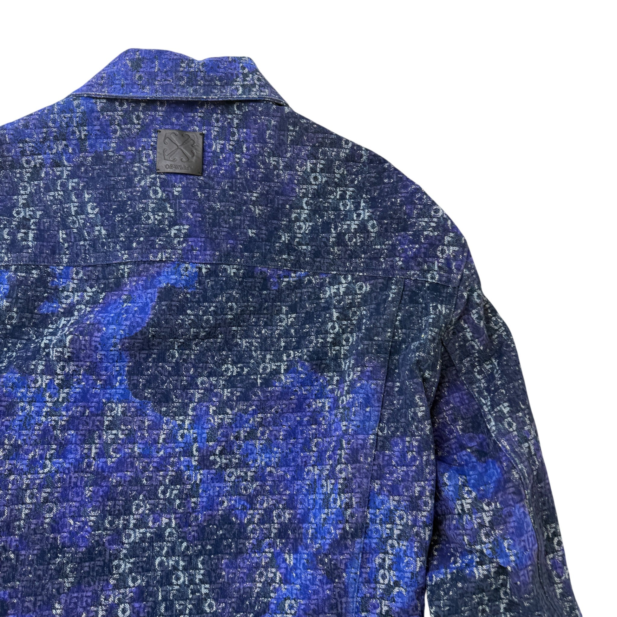 Men's Logo Jacquard Jacket Blue Size L