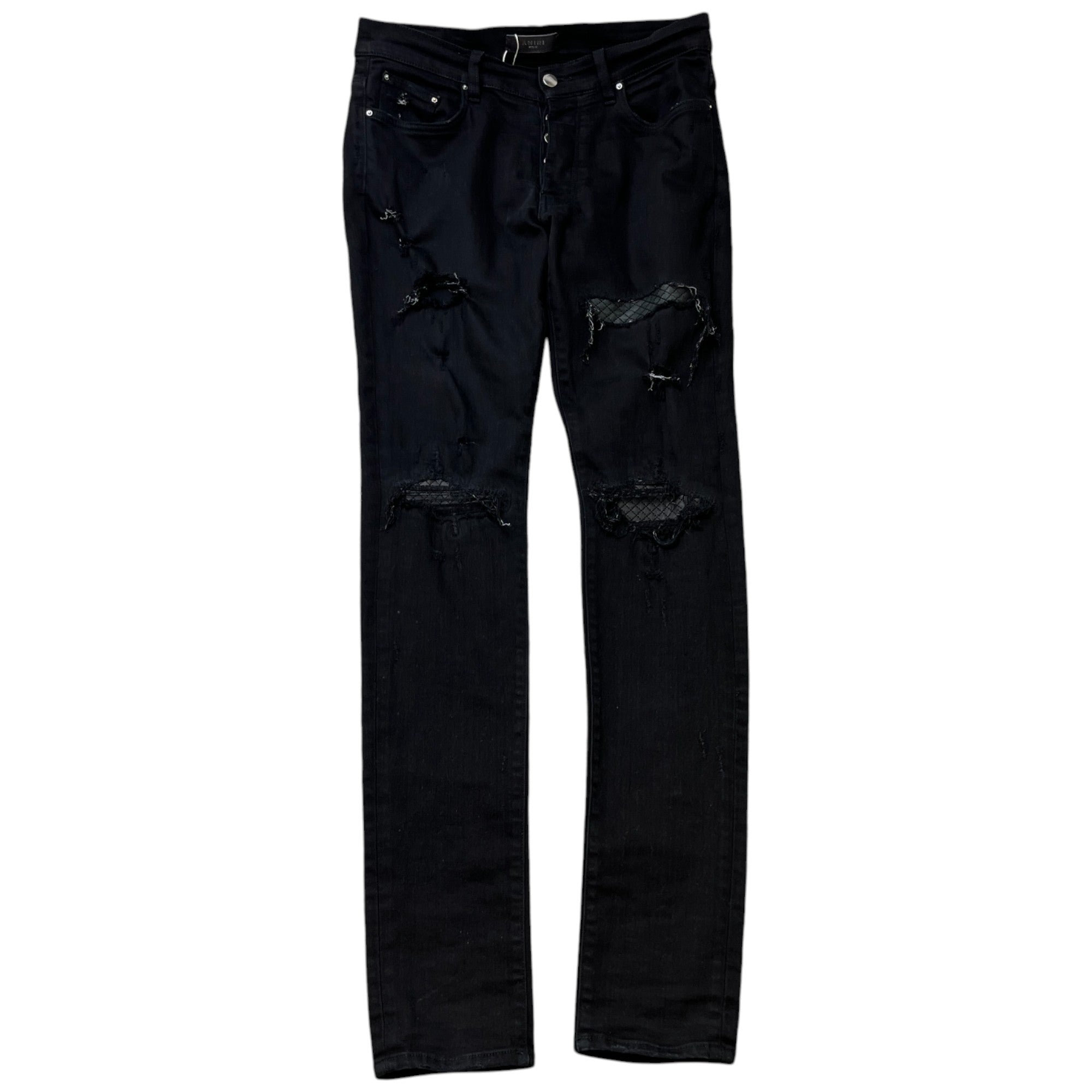 Men's Mx1 Distressed Jeans Black Size Waist 32"