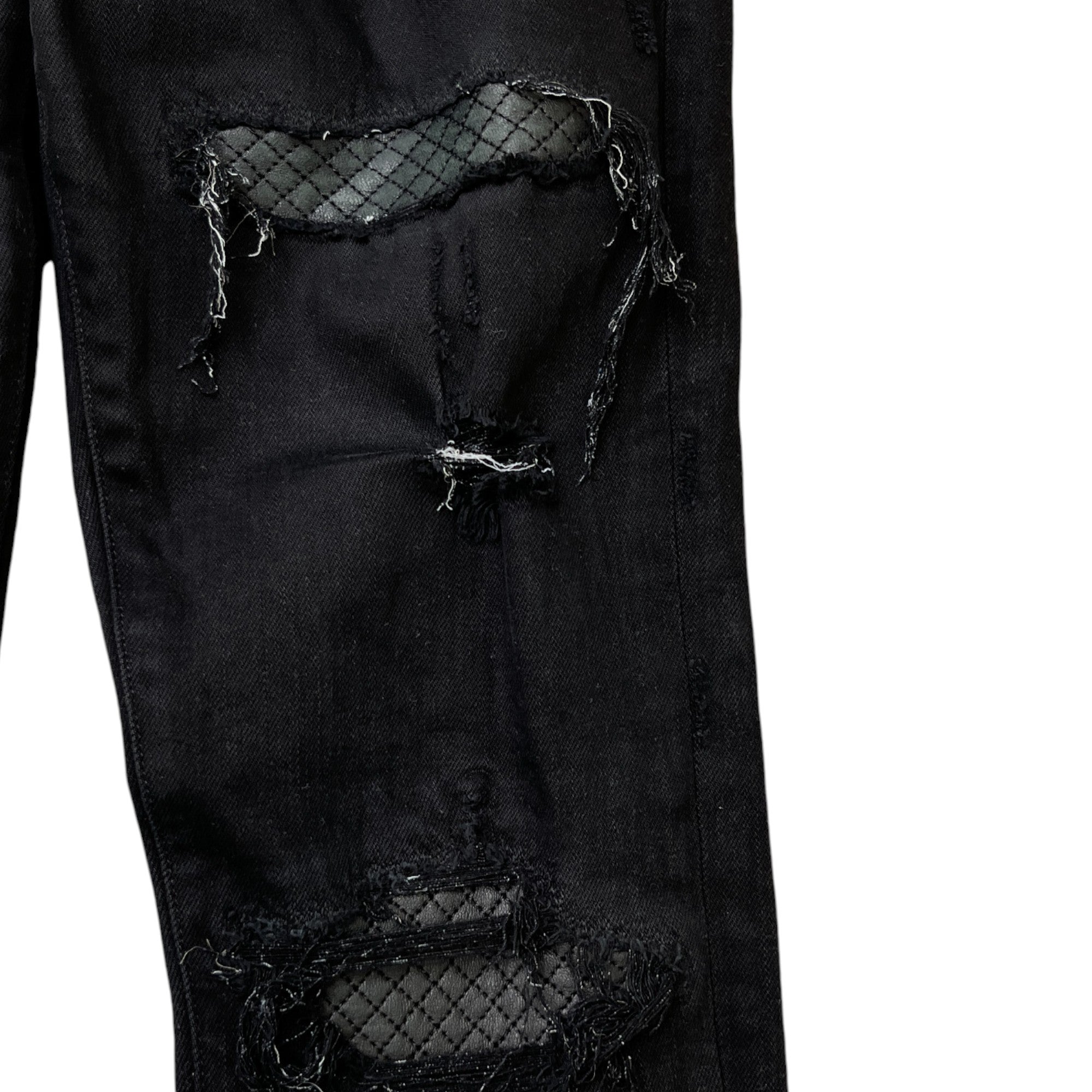 Men's Mx1 Distressed Jeans Black Size Waist 32"