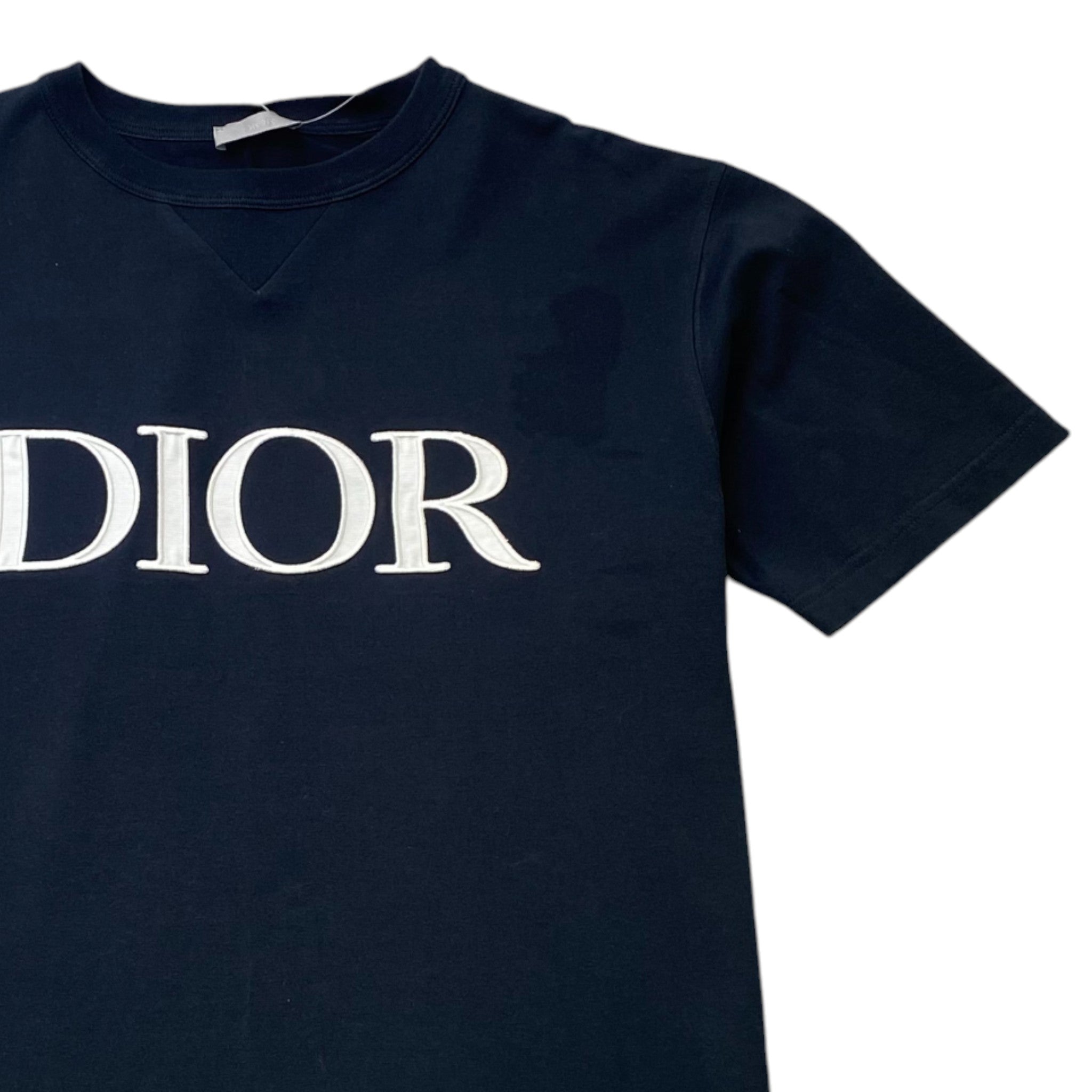 Men's Embroidered Logo T-Shirt Navy Size M