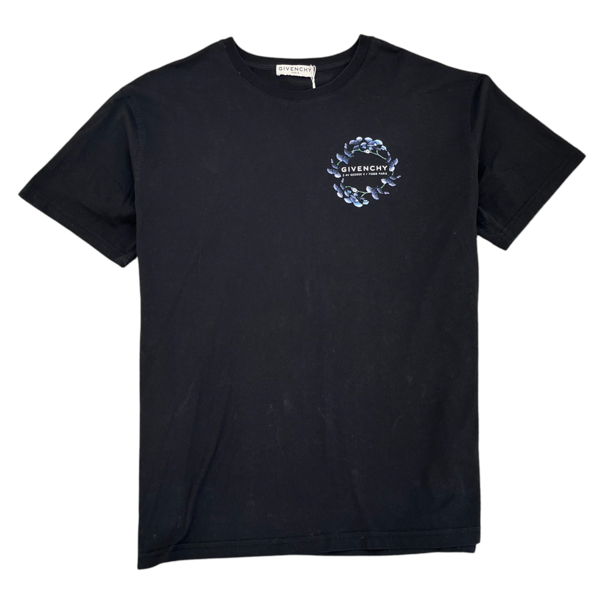 Men's Floral Logo T-Shirt Black Size XXL