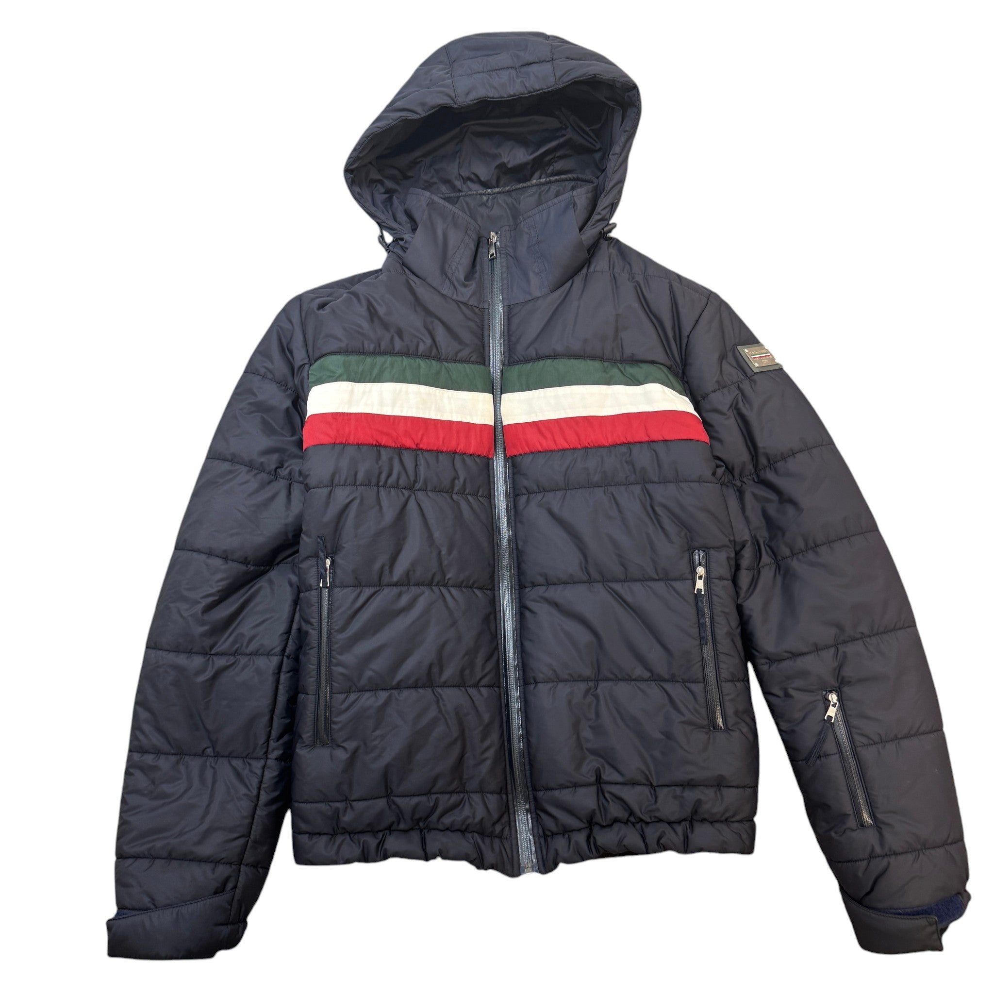 Men's Plaque Logo Down Jacket Navy Size IT 46 / S