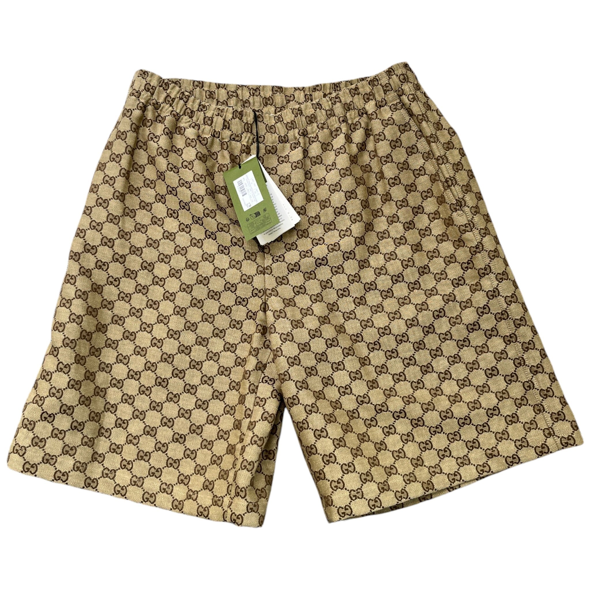 Men's Gg Supreme Shorts Beige Size IT 50 / UK 34