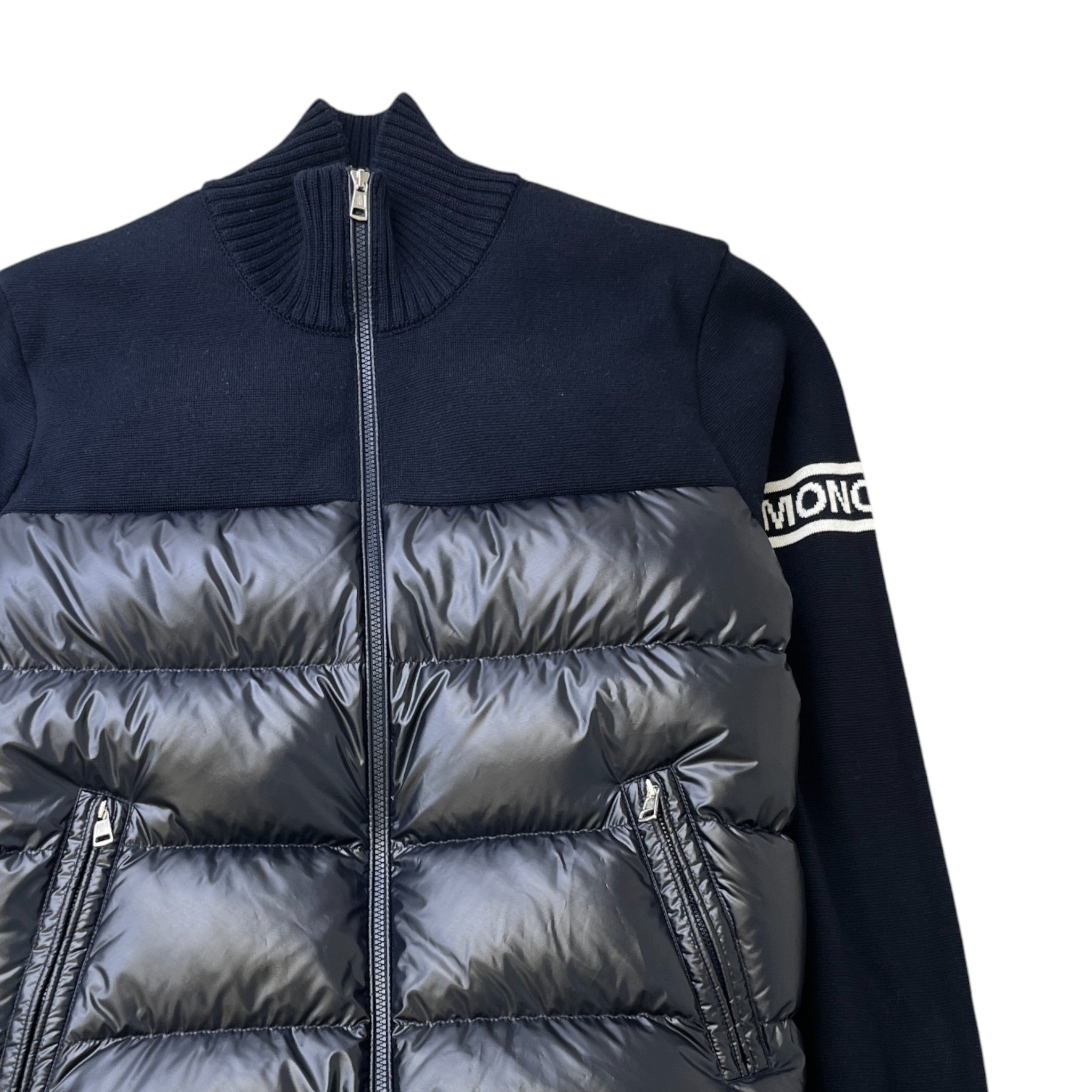 Men's Cardigan Tricot Jacket Navy Size L