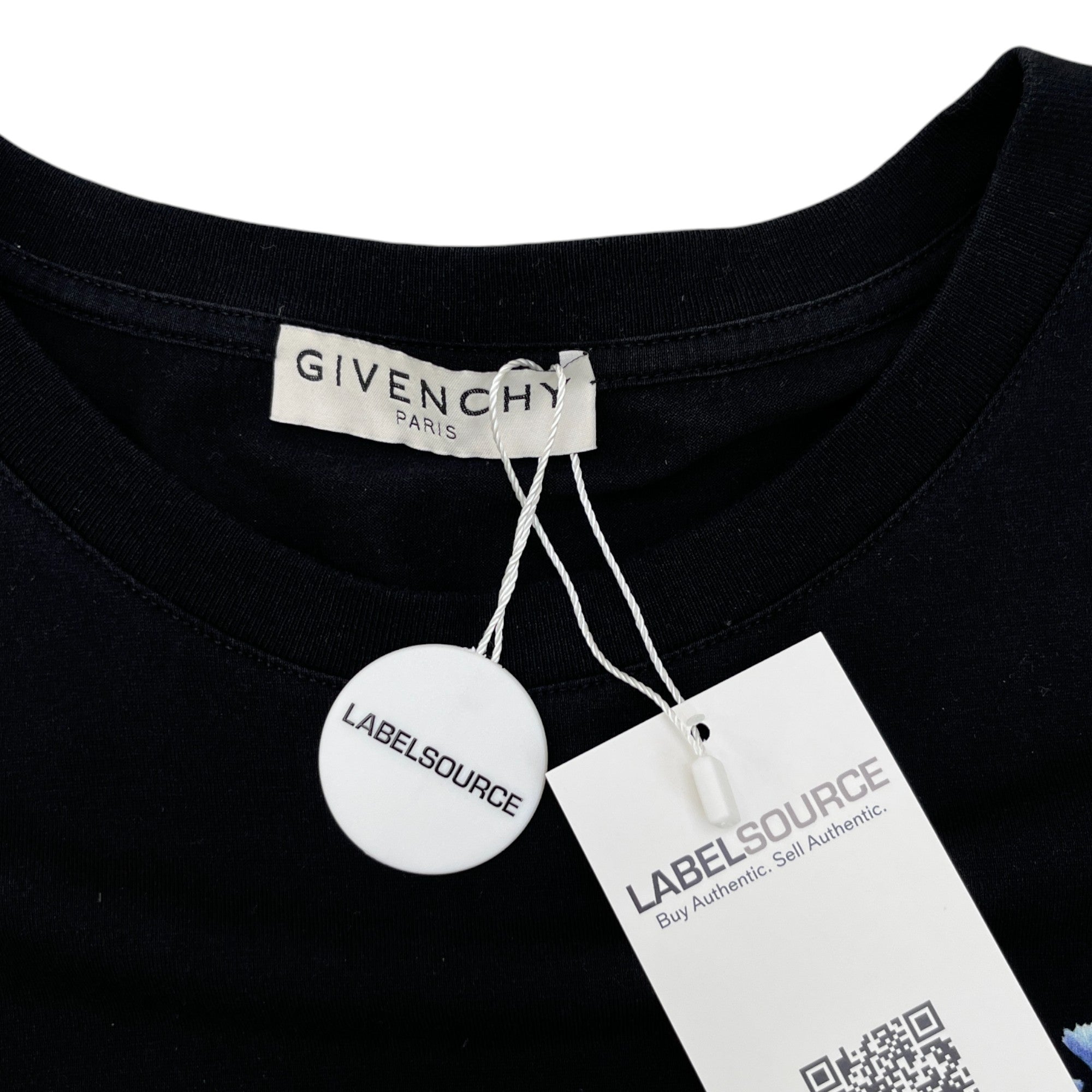 Men's Floral Logo T-Shirt Black Size XXL