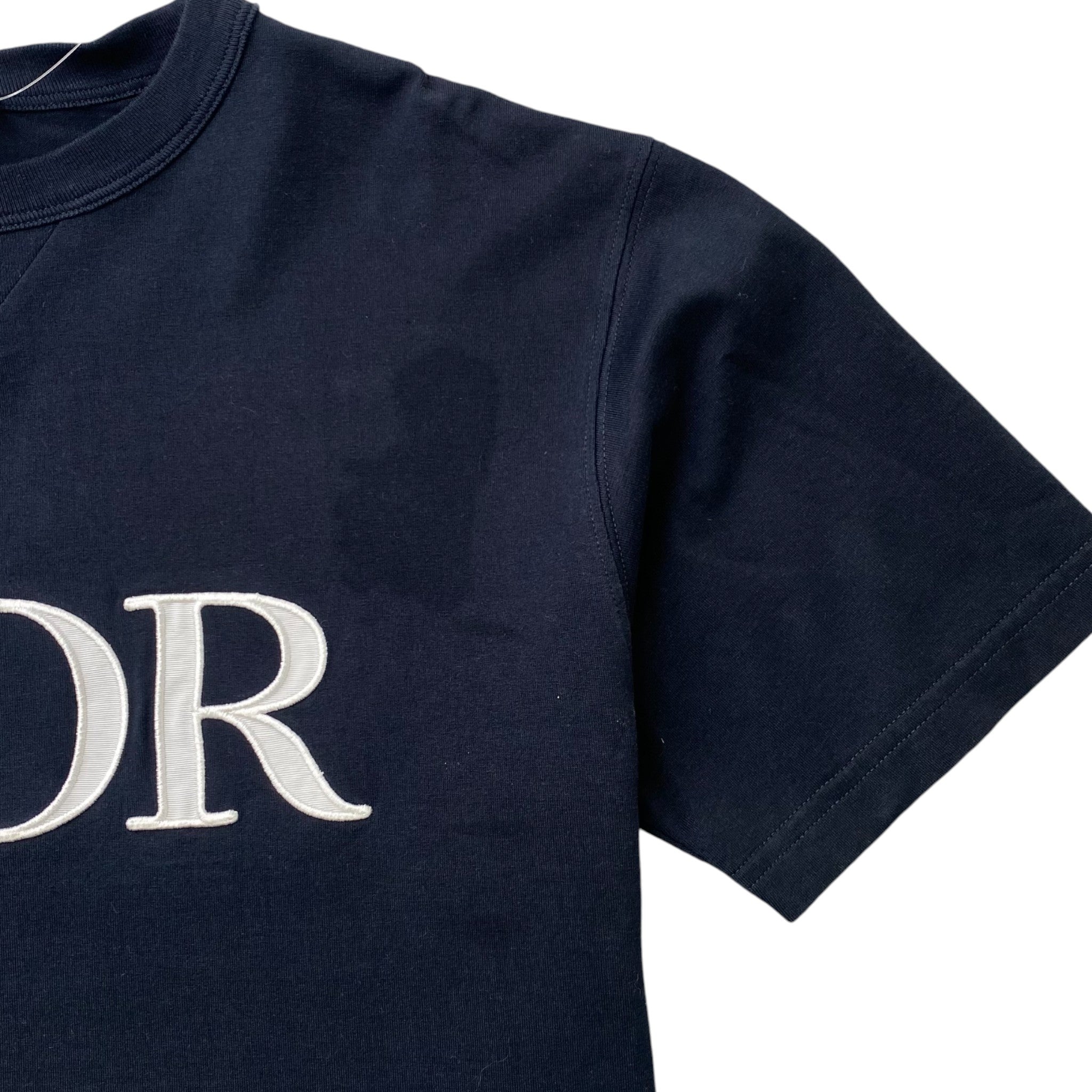 Men's Embroidered Logo T-Shirt Navy Size M