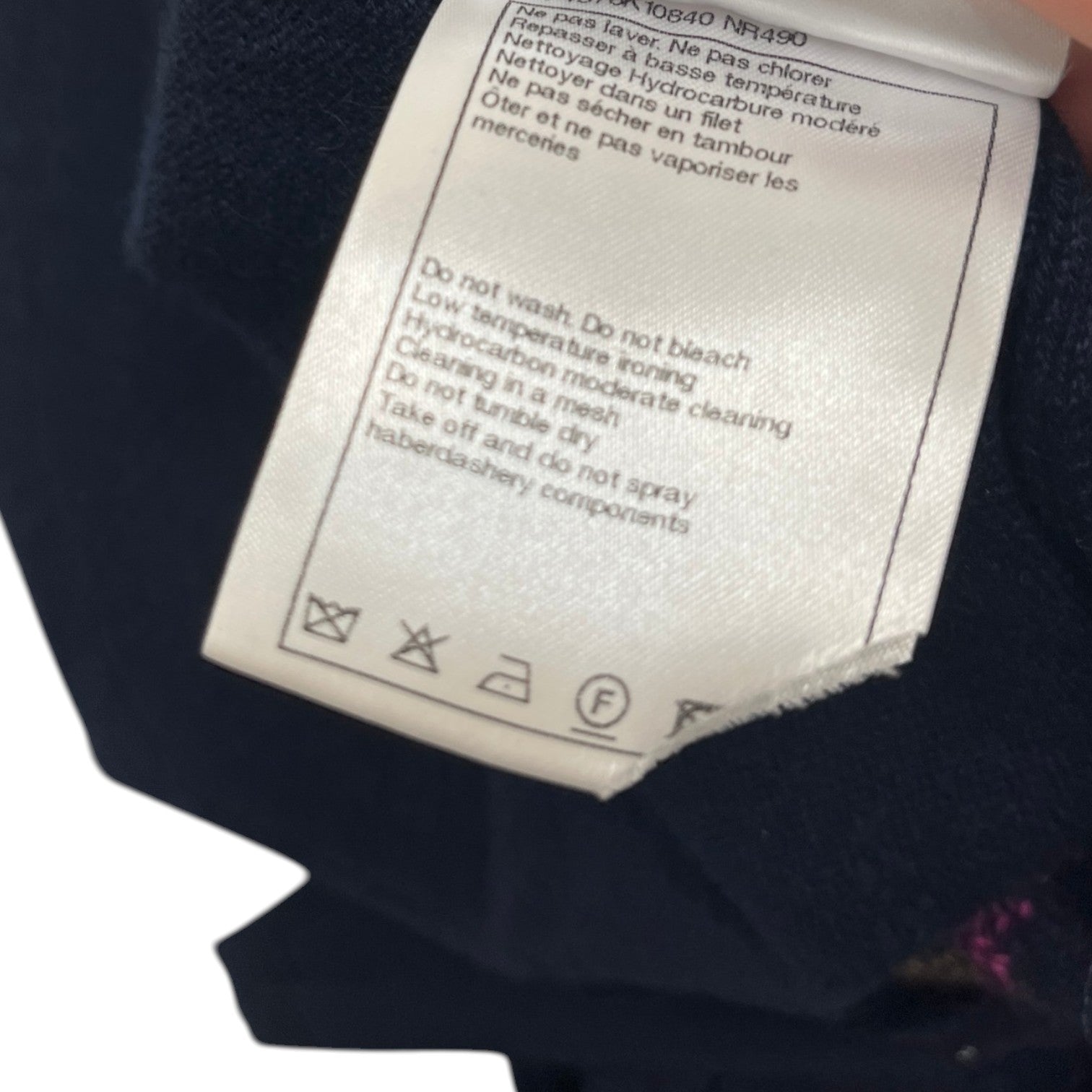 Women's Cashmere Dress Top Navy Size M