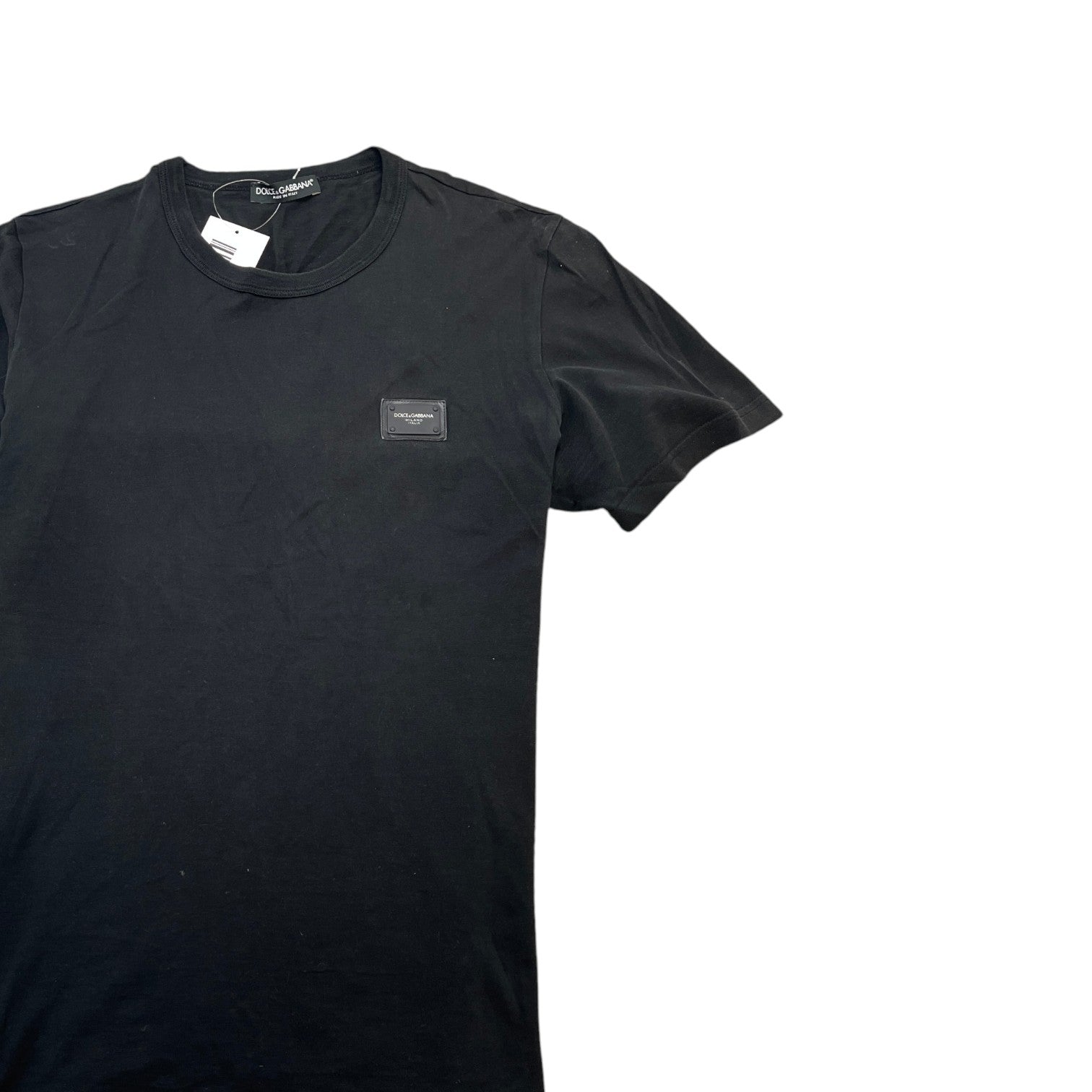 Men's Plaque Logo T-Shirt Black Size IT 52 / UK XL